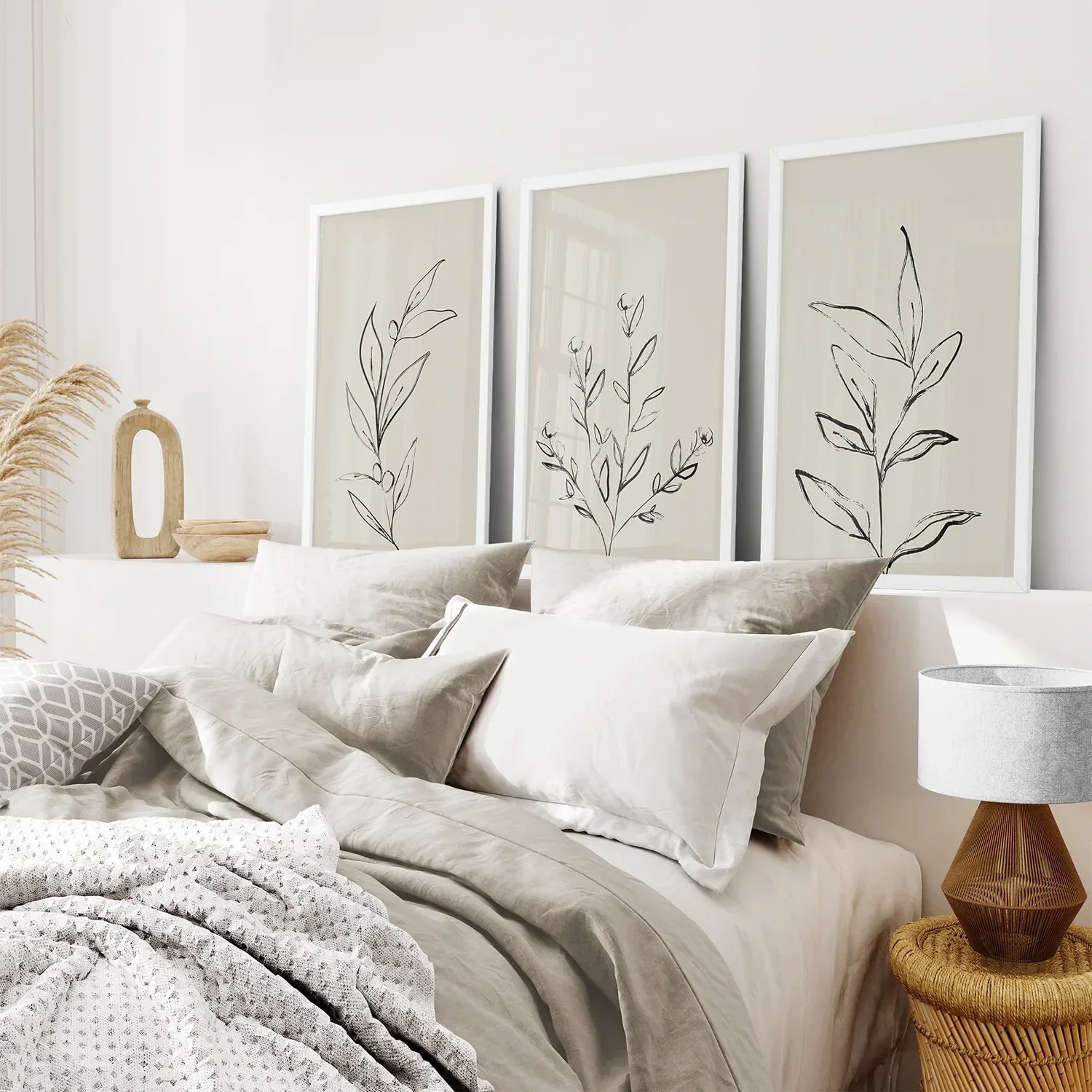 3 Piece Contemporary Art Set of Posters. One Line Drawing - Image 3