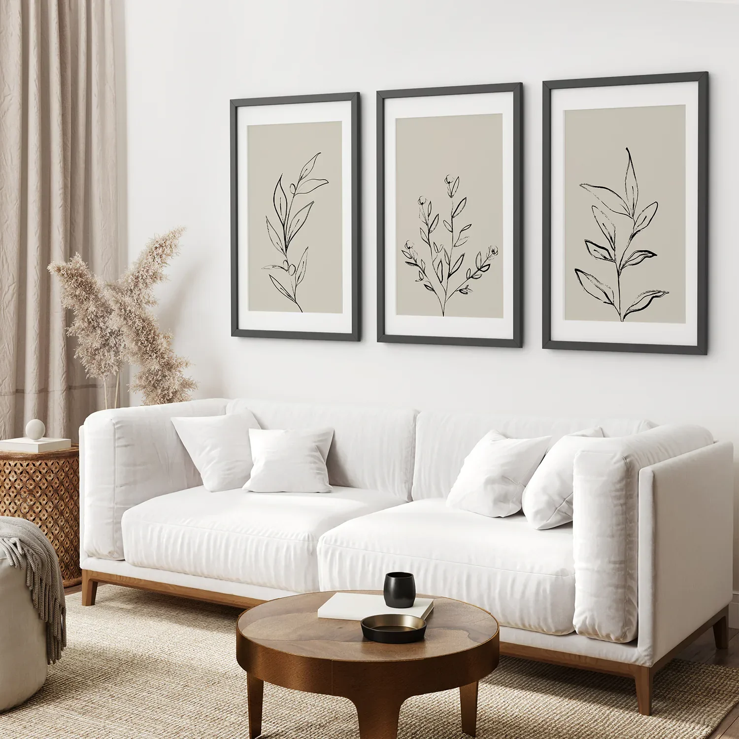 3 Piece Contemporary Art Set of Posters. One Line Drawing - Image 5