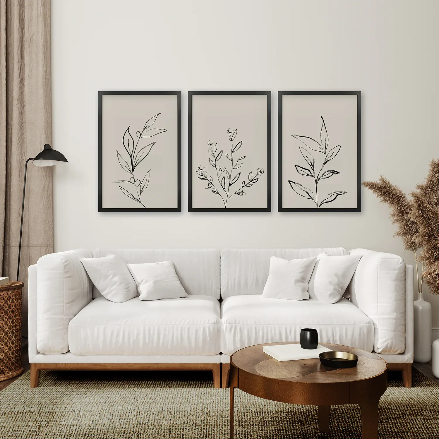 3 Piece Contemporary Art Set of Posters. One Line Drawing - Image 6