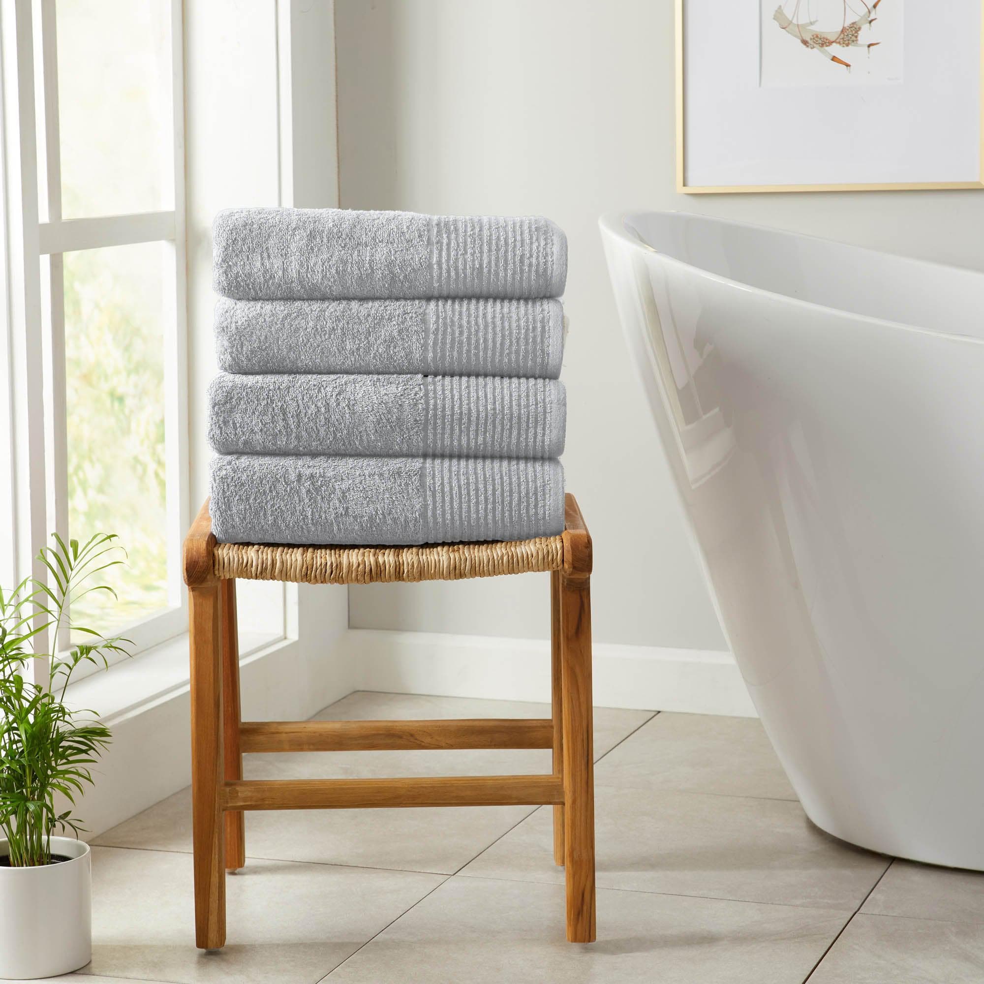 4 Pack Cotton Bath Towels - Kasper Collection - Image 13