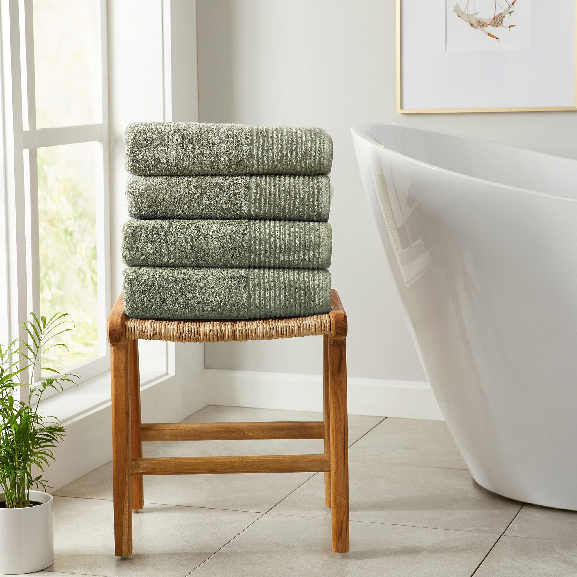4 Pack Cotton Bath Towels - Kasper Collection - Image 25