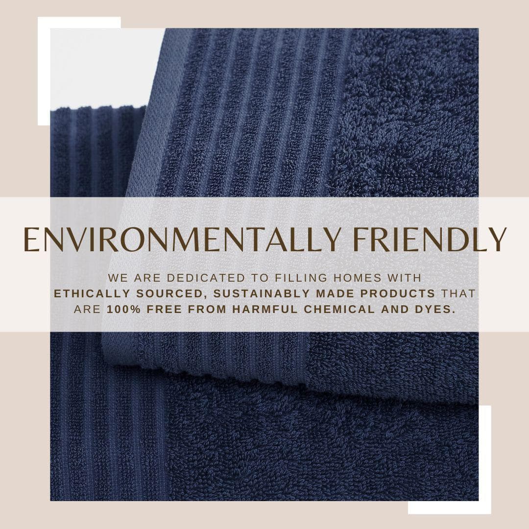 4 Pack Cotton Bath Towels - Kasper Collection - Image 40