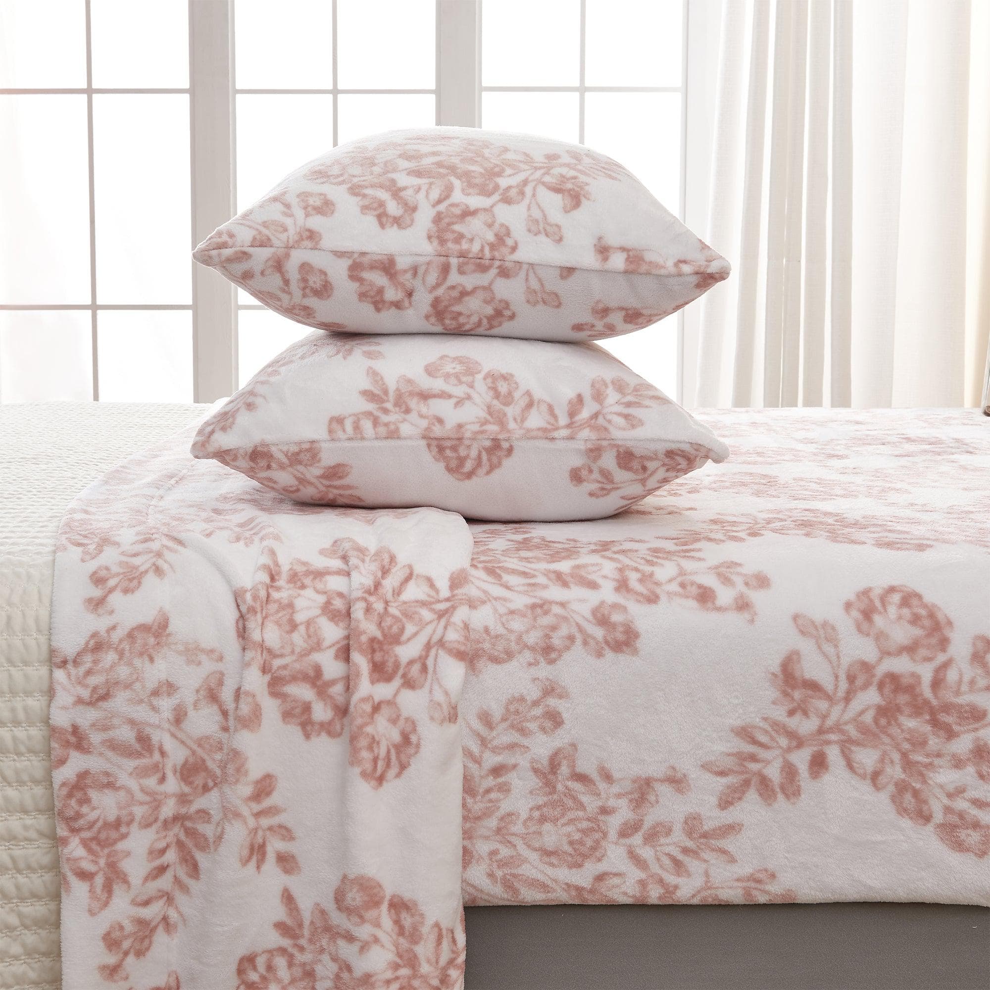 4-Piece Printed Plush Sheet - Velvet Luxe Lattice Collection - Image 26