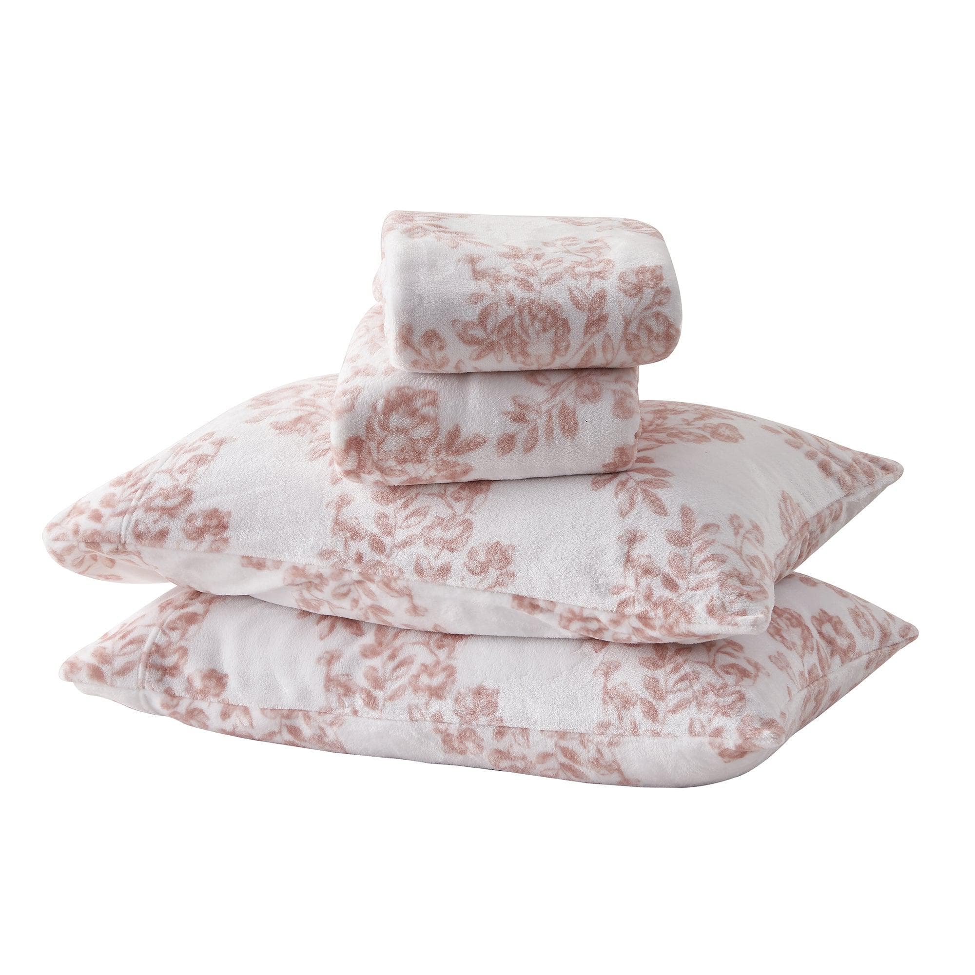 4-Piece Printed Plush Sheet - Velvet Luxe Lattice Collection - Image 29