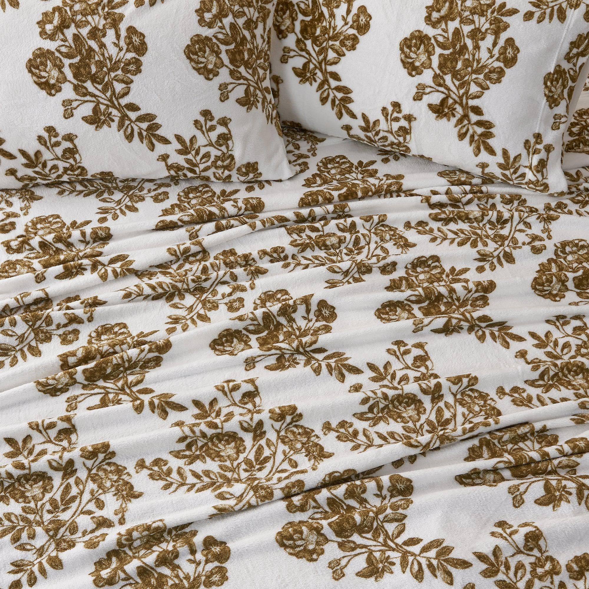 4-Piece Printed Plush Sheet - Velvet Luxe Lattice Collection - Image 32
