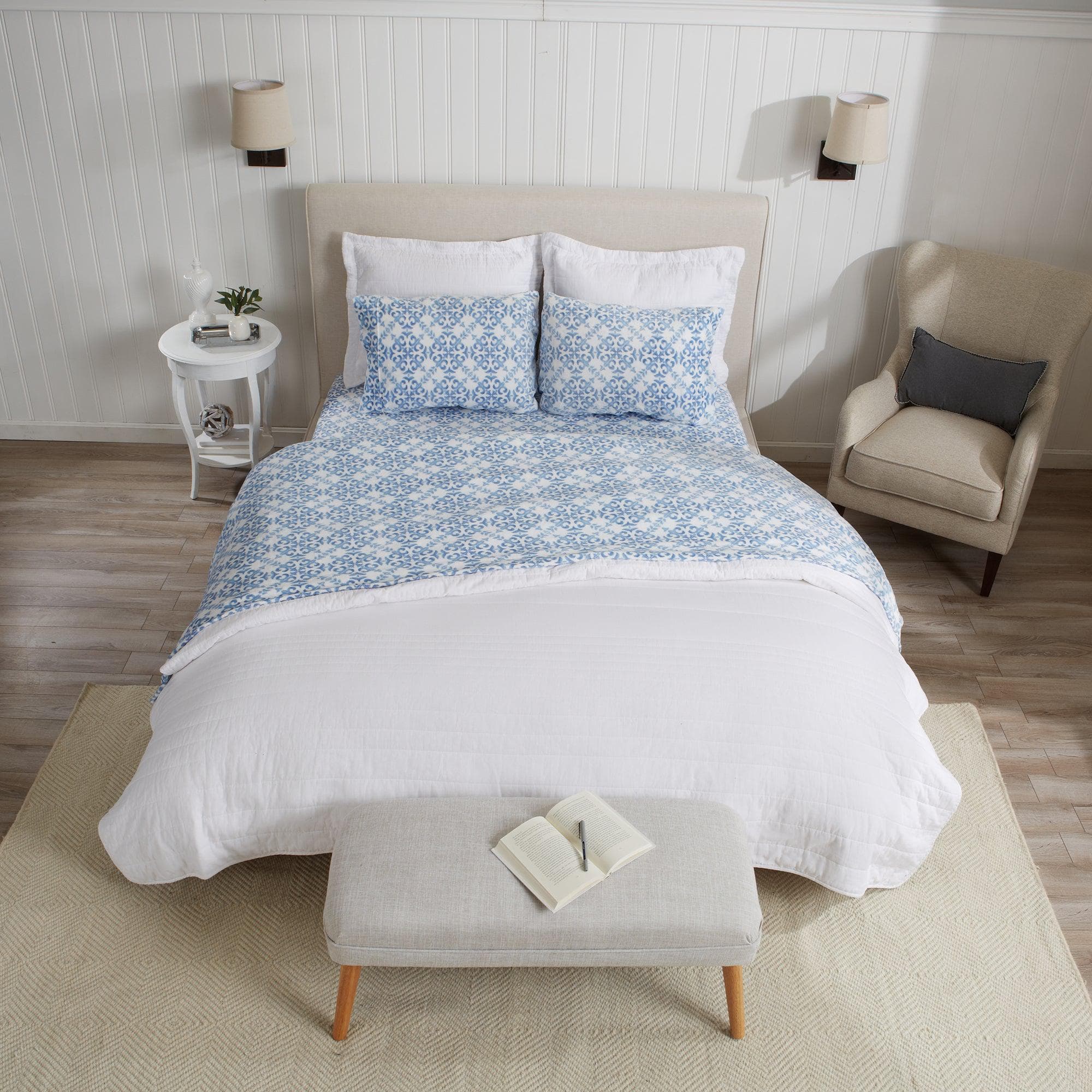 4-Piece Printed Plush Sheet - Velvet Luxe Lattice Collection - Image 6
