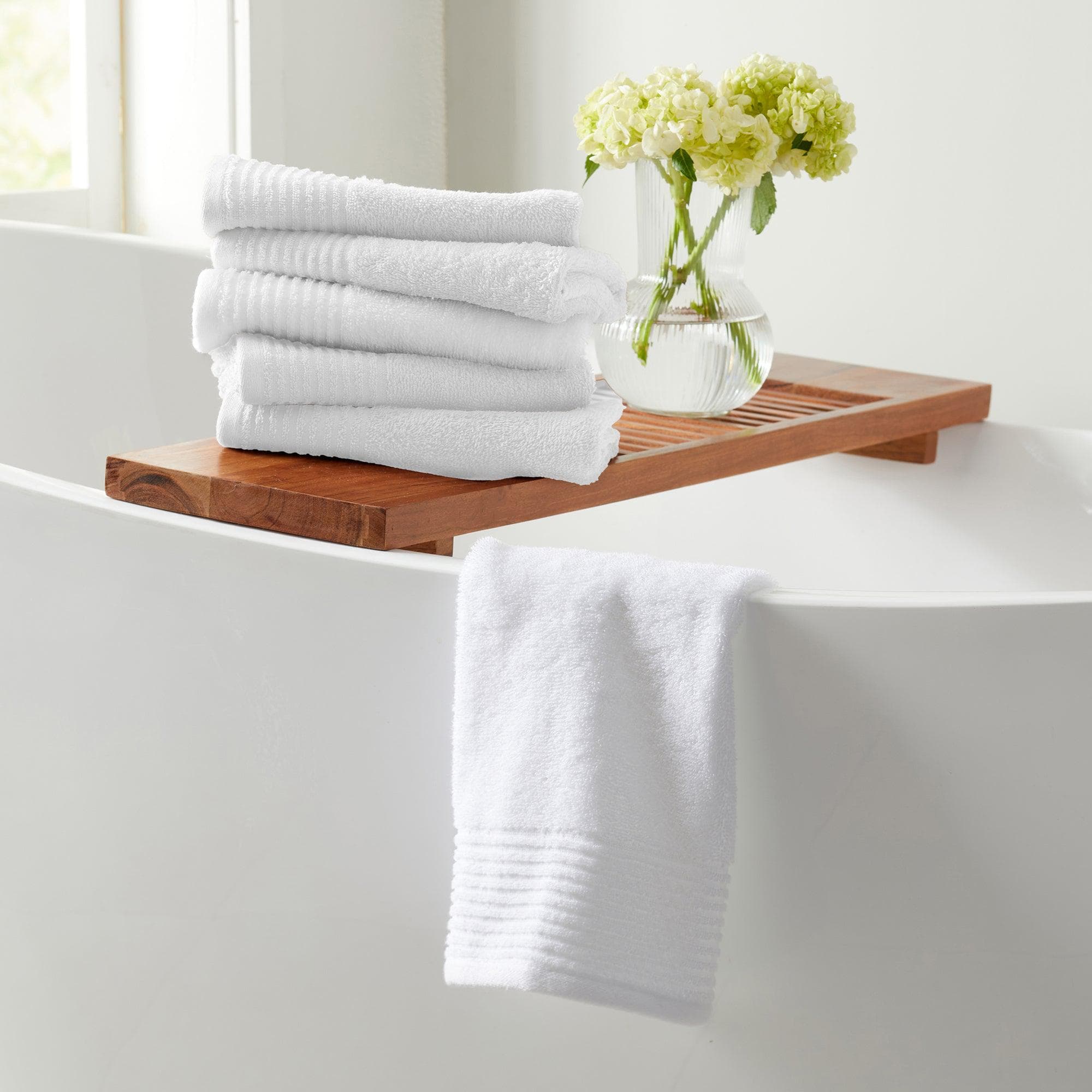 6 Pack Cotton Hand Towels - Kasper Collection - Image 43