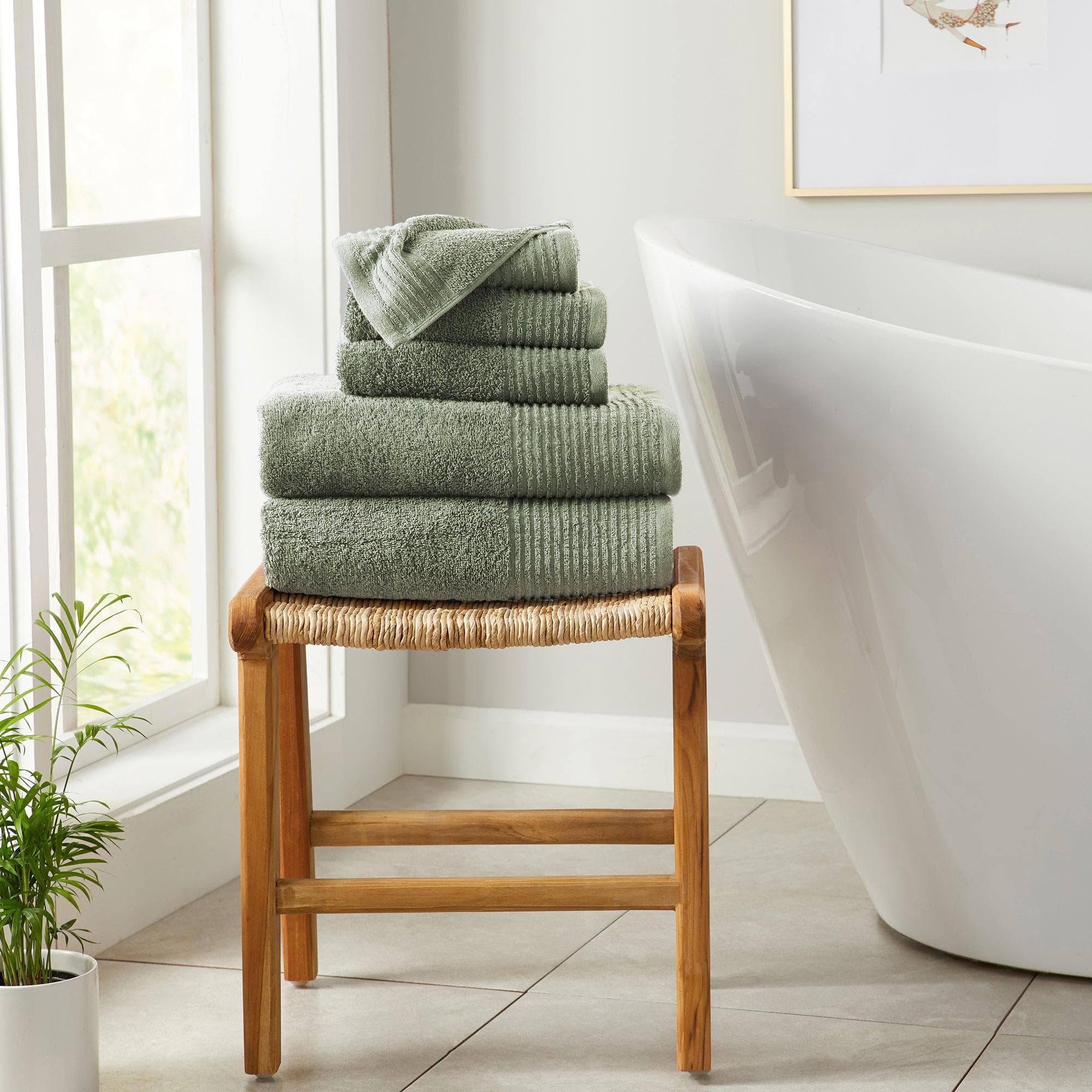 6 Piece Set Cotton Bath Towels - Kasper Collection - Image 25
