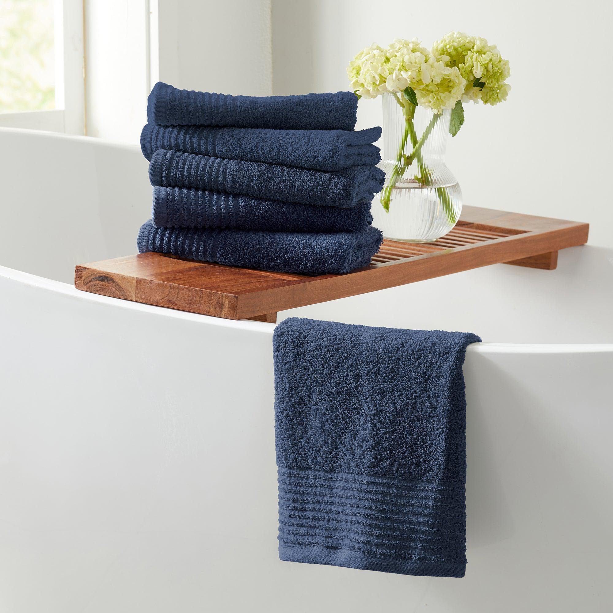 6 Piece Set Cotton Bath Towels - Kasper Collection - Image 39
