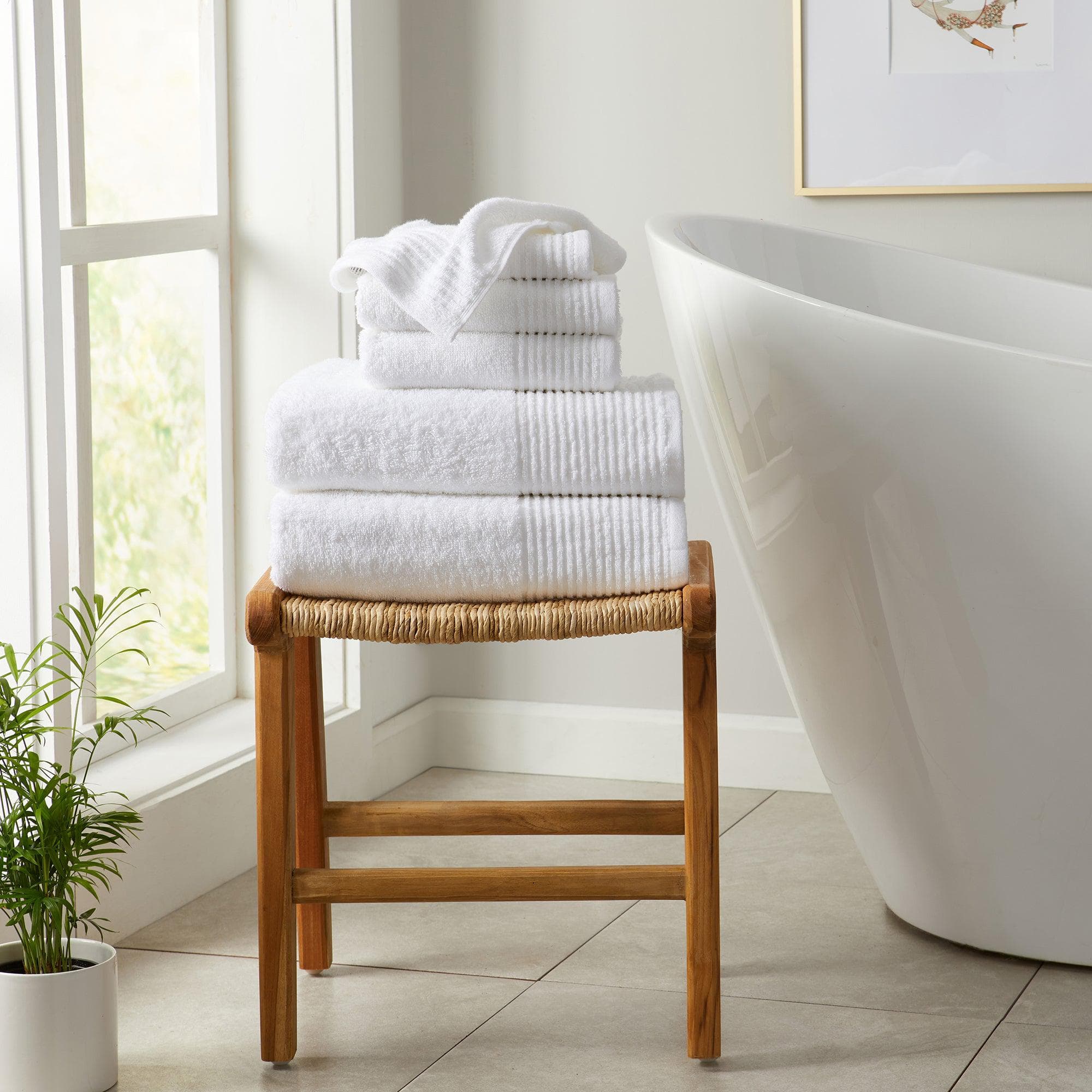 6 Piece Set Cotton Bath Towels - Kasper Collection - Image 43