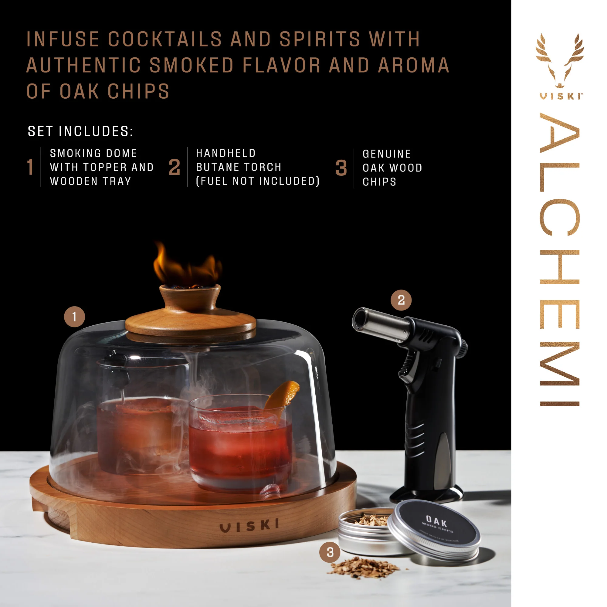 Alchemi cocktail smoking dome viski® - Image 4