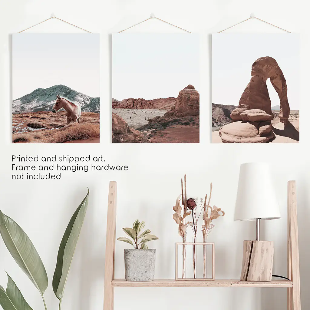 Arches National Park Wall Art Set. Horse in the Desert - Image 10