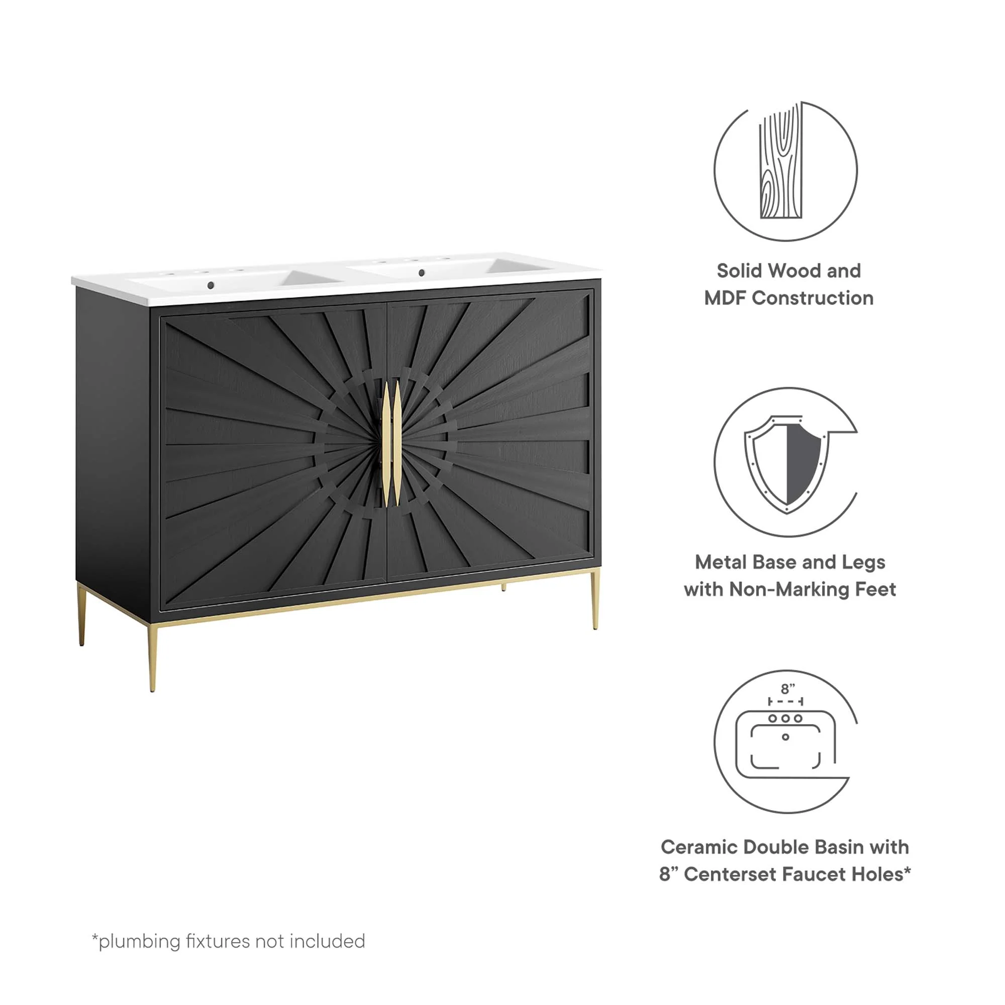 Awaken 48" Double Sink Bathroom Vanity by Modway - Image 3
