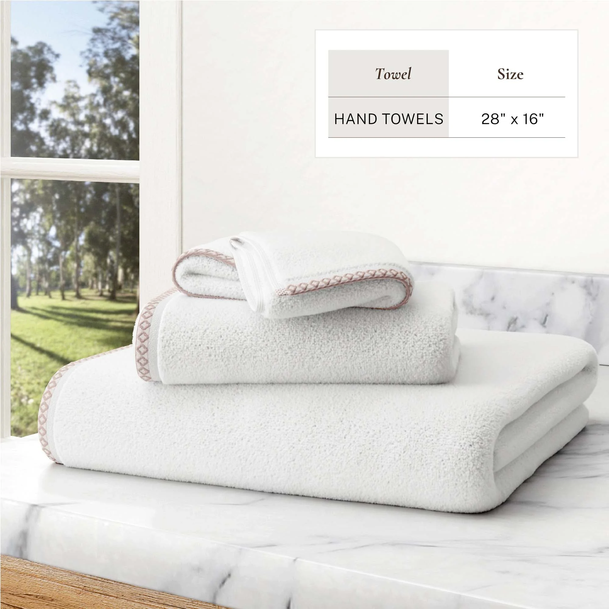 Cotton Border-Stitched 6-Piece Towel Set - Valery Collection - Image 42