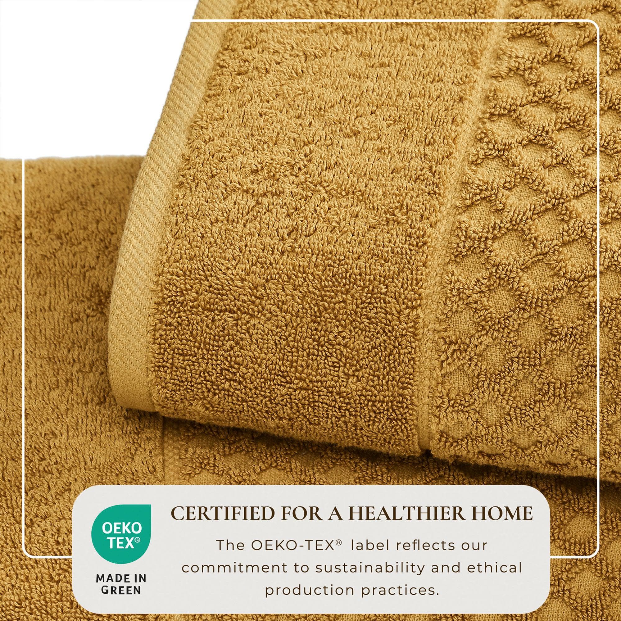 Cotton Diamond Waffle Weave Bath Towel Set - Grayson Collection - Image 106