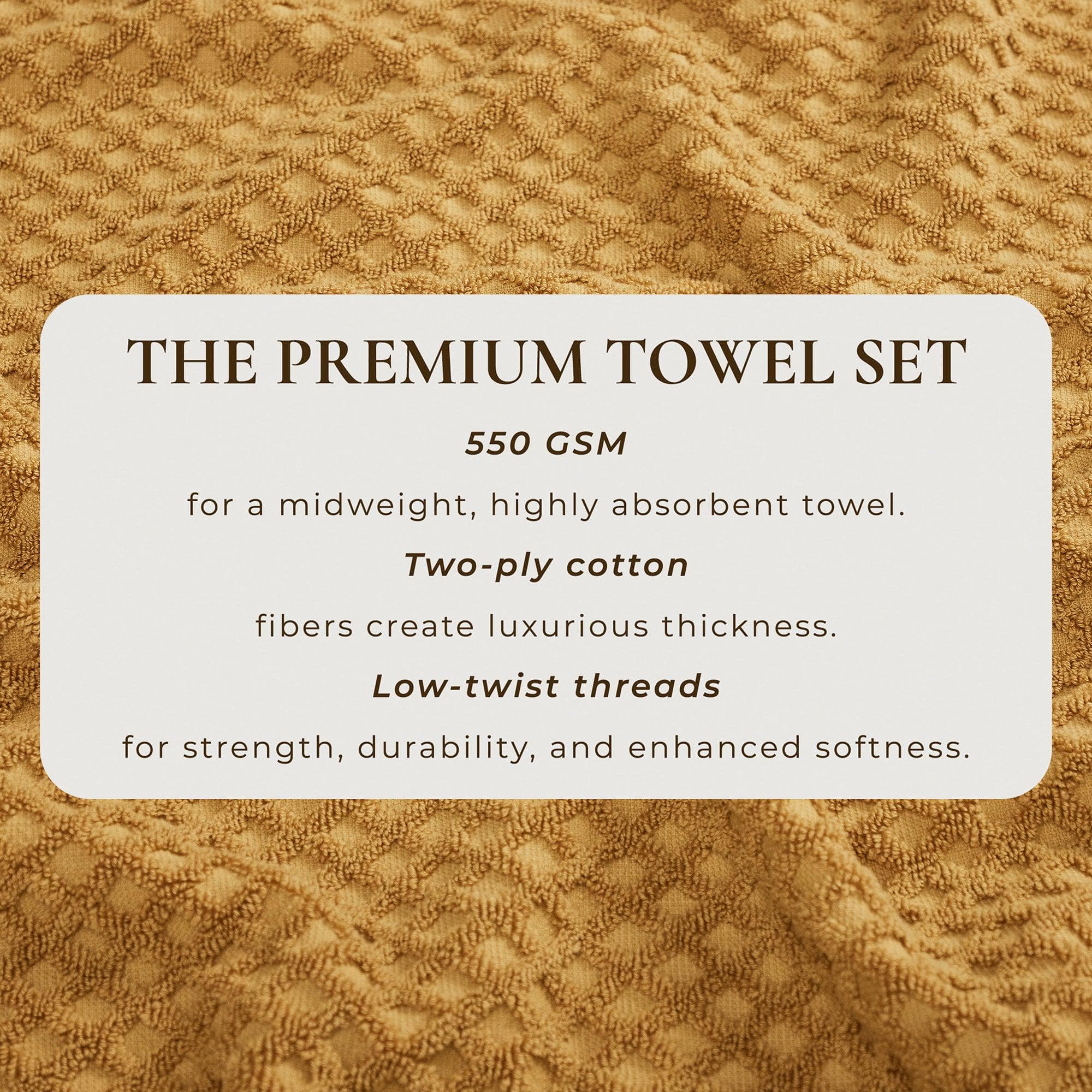 Cotton Diamond Waffle Weave Bath Towel Set - Grayson Collection - Image 108
