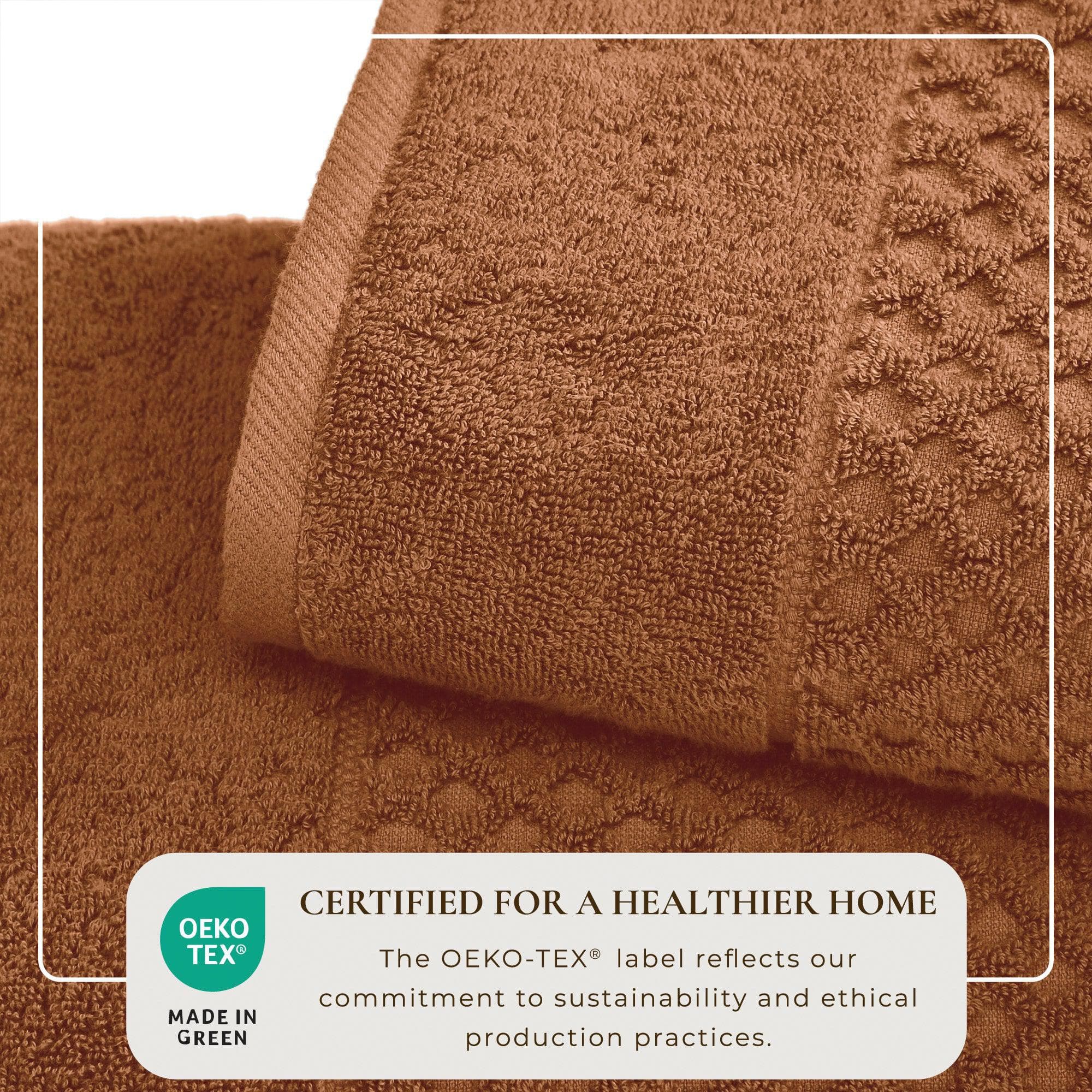 Cotton Diamond Waffle Weave Bath Towel Set - Grayson Collection - Image 116