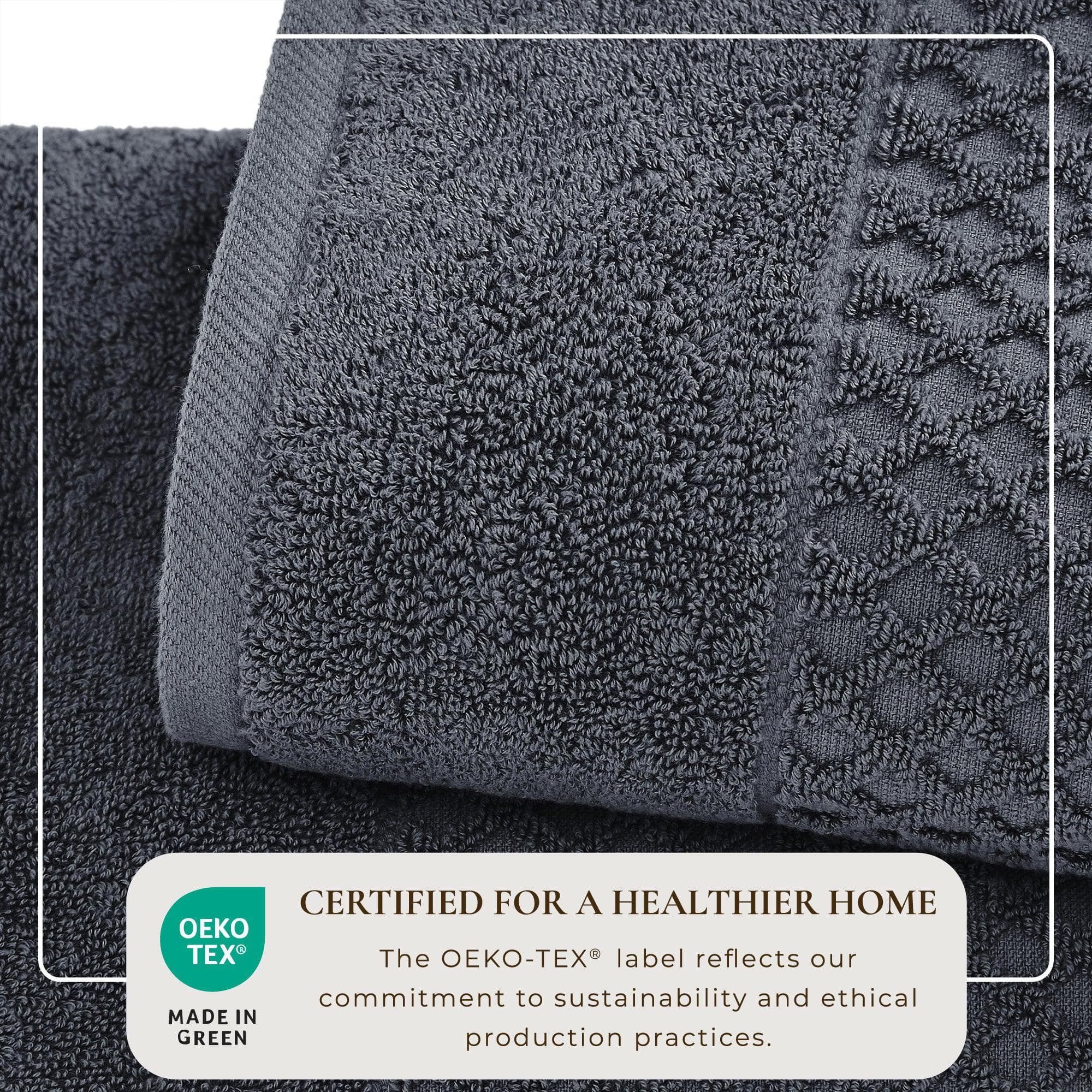 Cotton Diamond Waffle Weave Bath Towel Set - Grayson Collection - Image 154