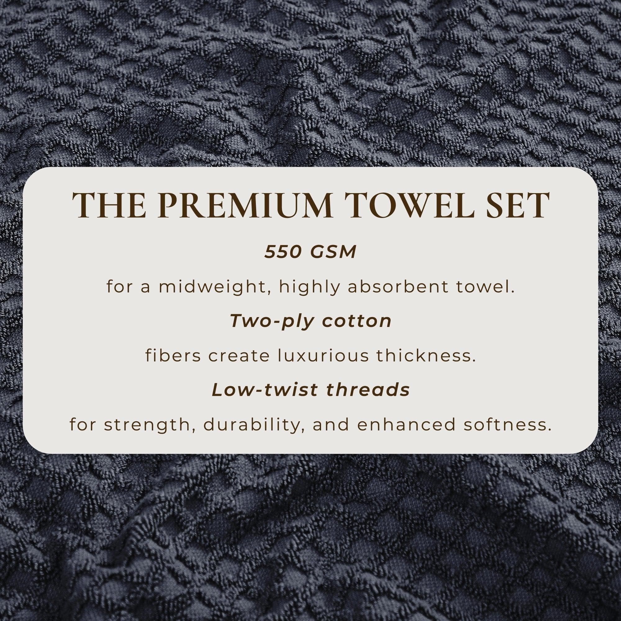 Cotton Diamond Waffle Weave Bath Towel Set - Grayson Collection - Image 156