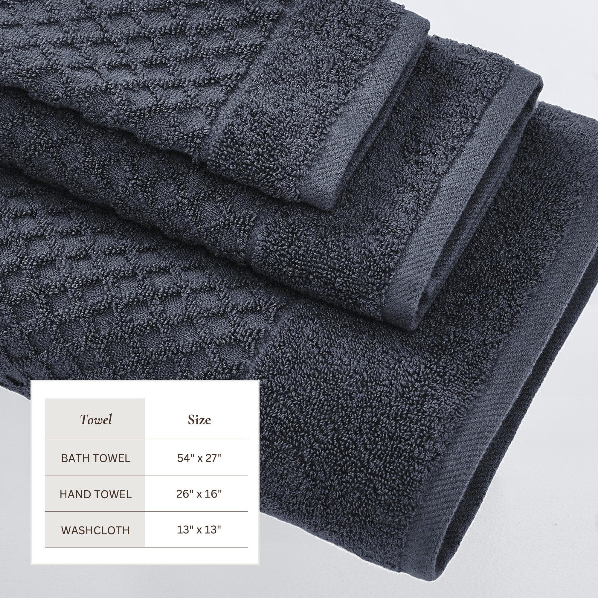 Cotton Diamond Waffle Weave Bath Towel Set - Grayson Collection - Image 157