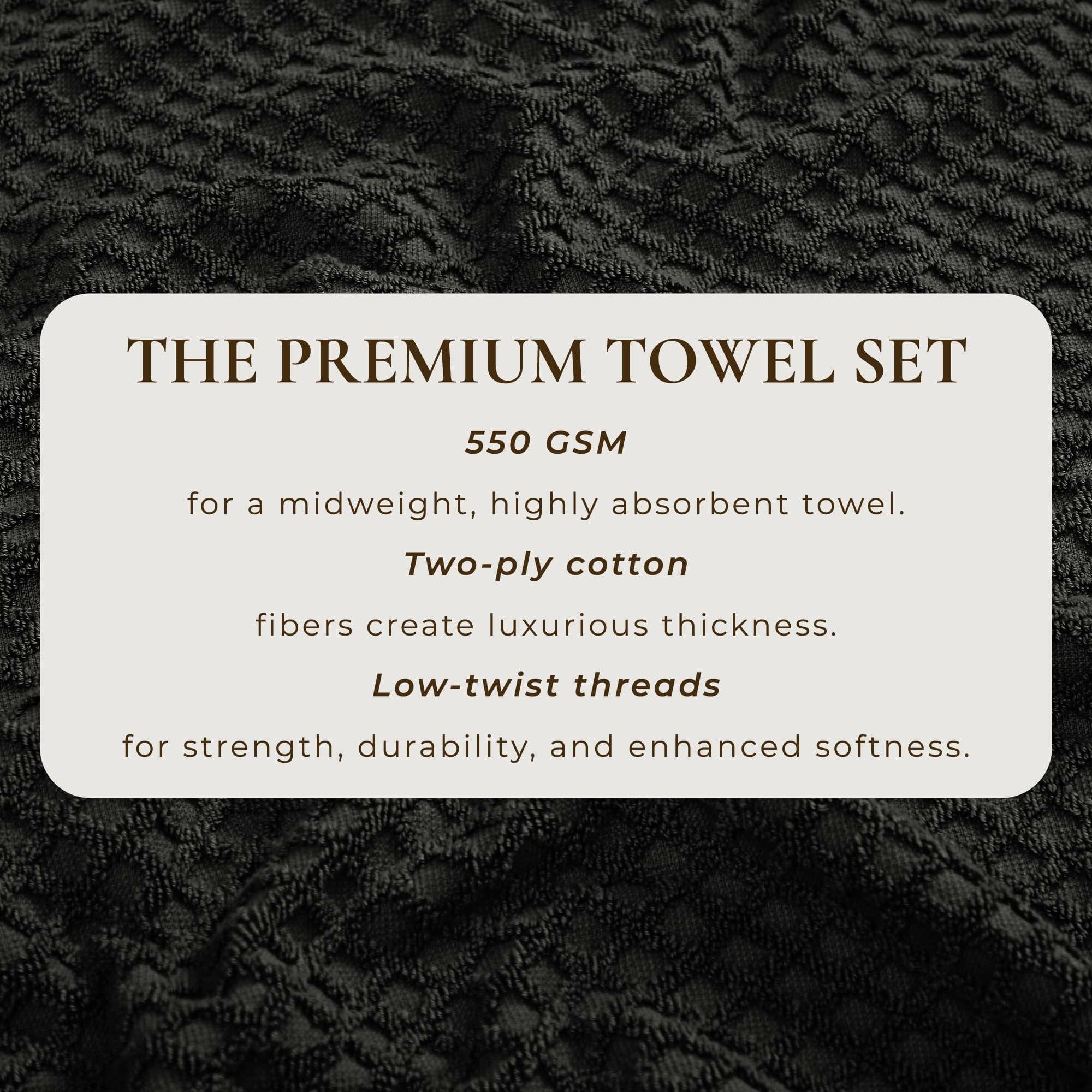 Cotton Diamond Waffle Weave Bath Towel Set - Grayson Collection - Image 166