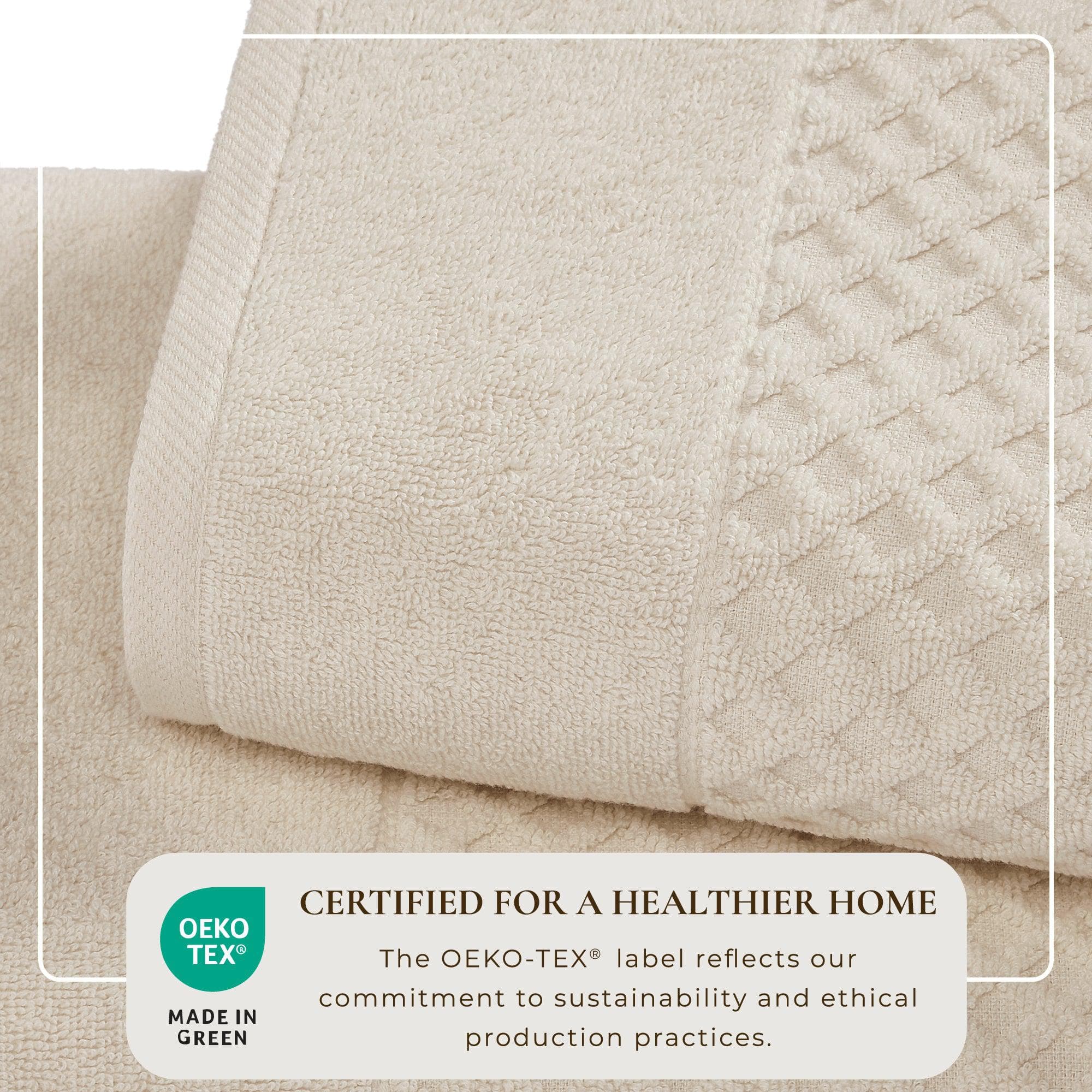 Cotton Diamond Waffle Weave Bath Towel Set - Grayson Collection - Image 176
