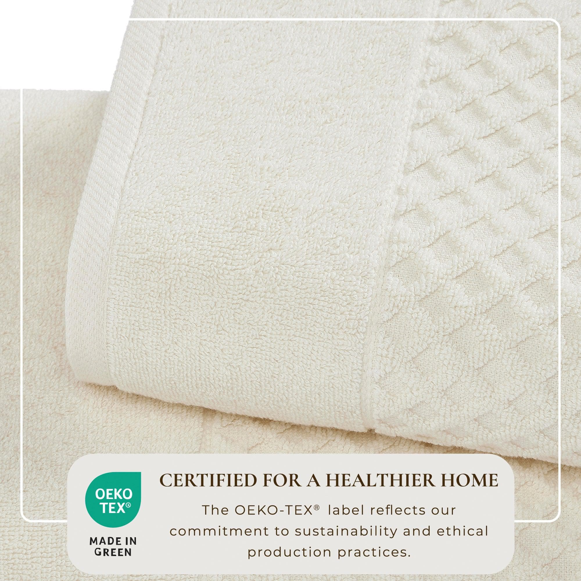 Cotton Diamond Waffle Weave Bath Towel Set - Grayson Collection - Image 18