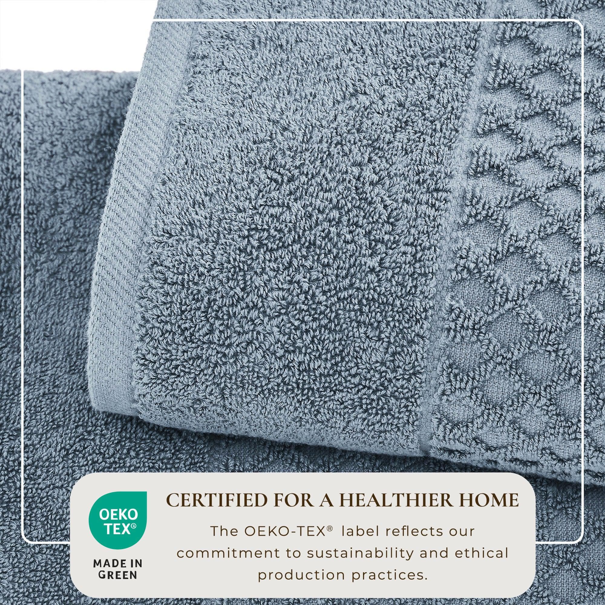 Cotton Diamond Waffle Weave Bath Towel Set - Grayson Collection - Image 204