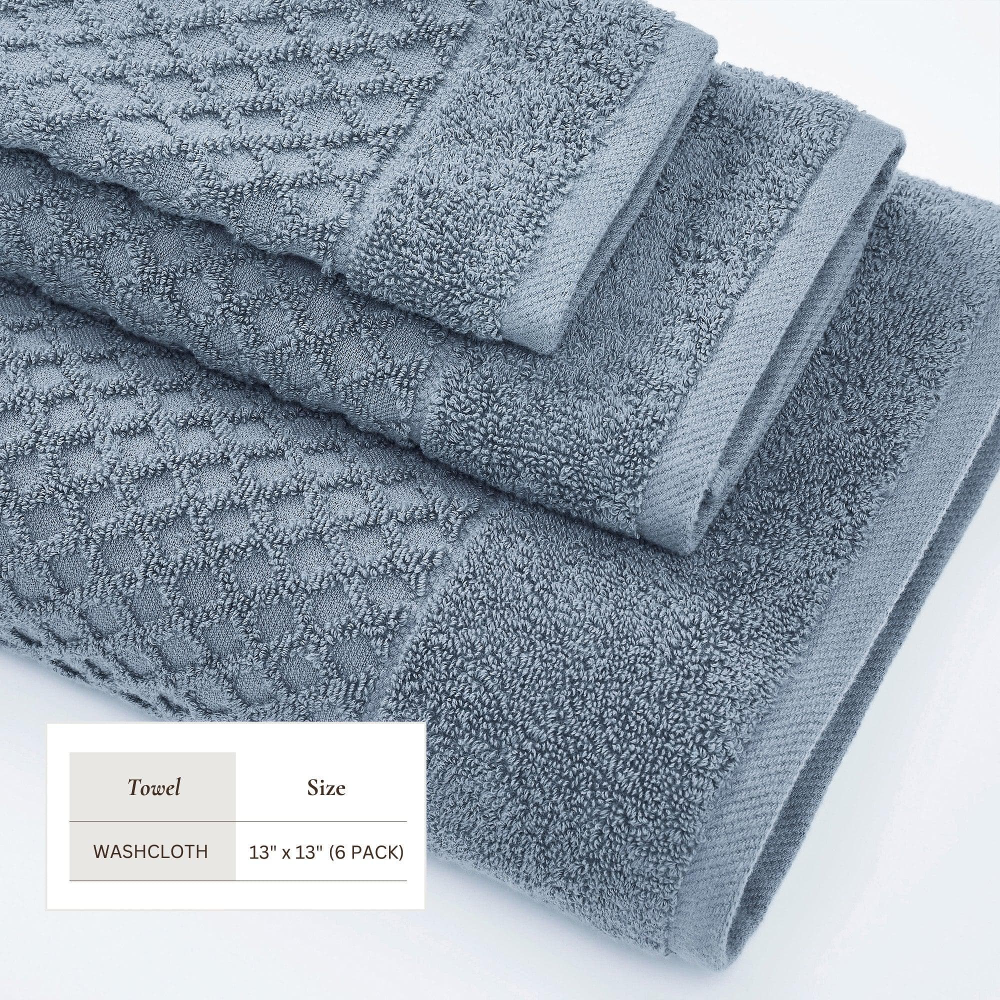 Cotton Diamond Waffle Weave Bath Towel Set - Grayson Collection - Image 210