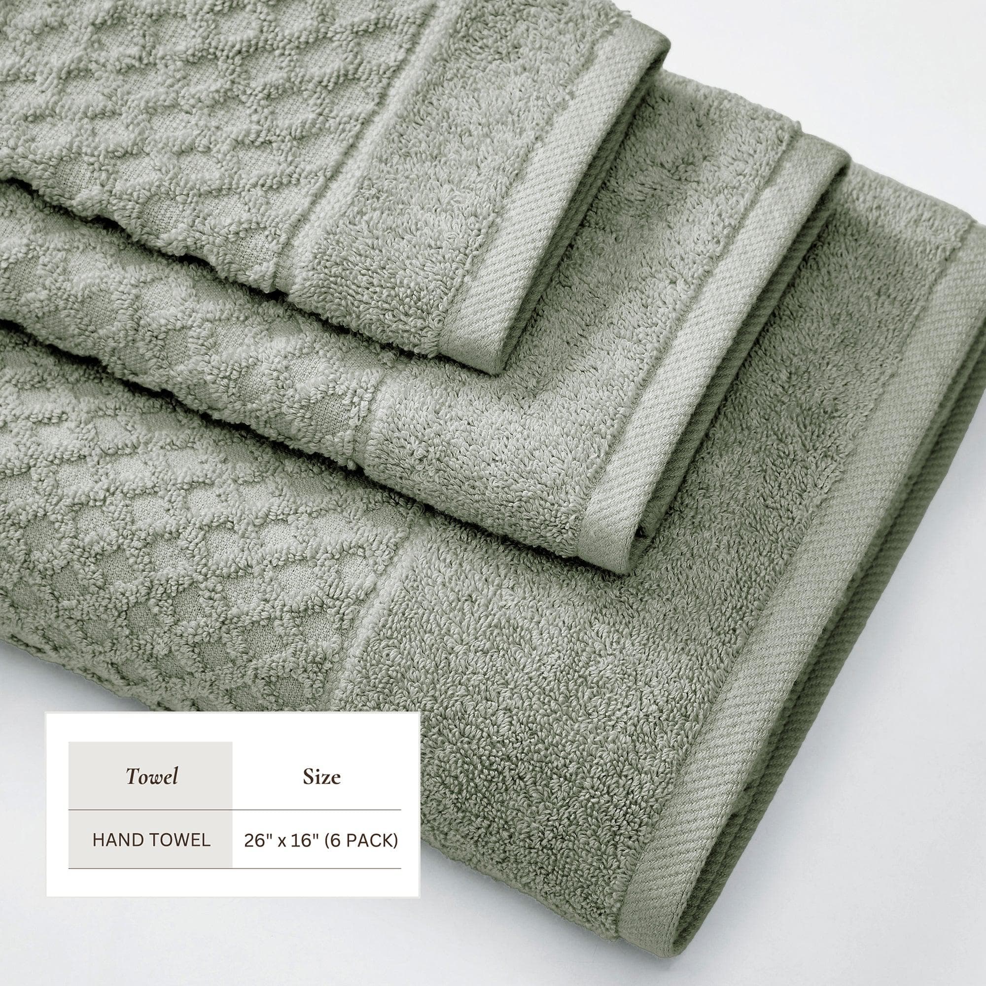 Cotton Diamond Waffle Weave Bath Towel Set - Grayson Collection - Image 67