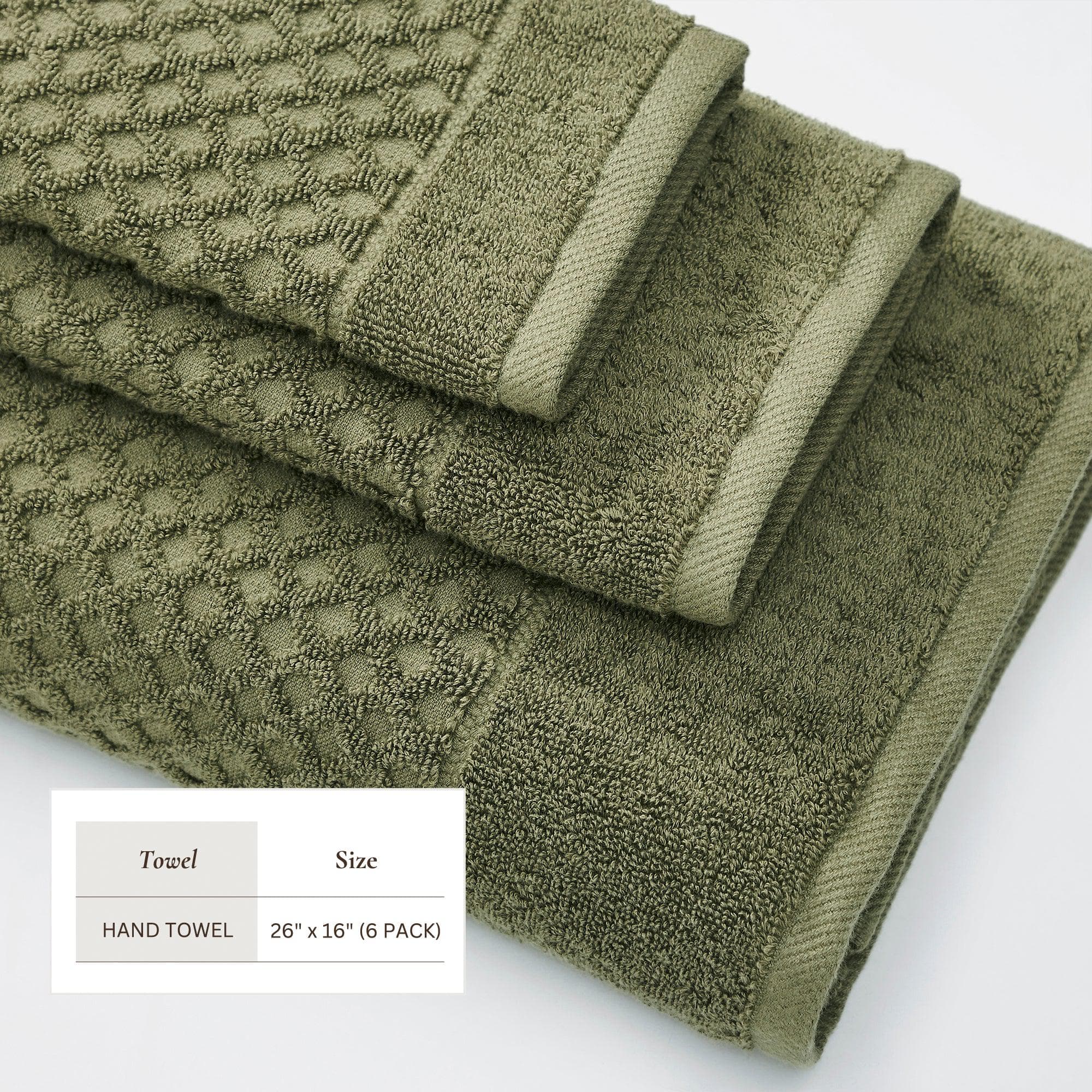 Cotton Diamond Waffle Weave Bath Towel Set - Grayson Collection - Image 77