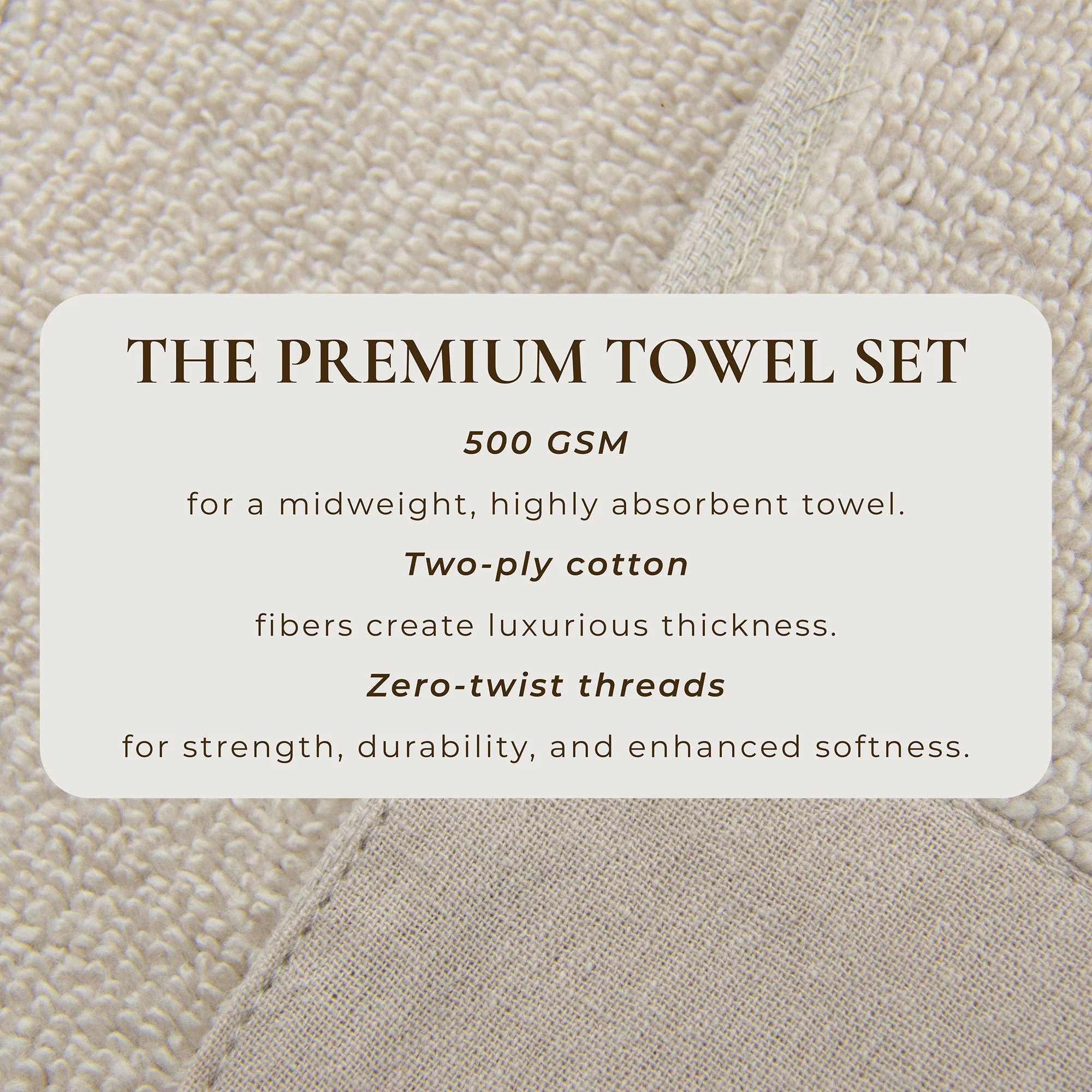 Cotton Linen-Like Border 6-Piece Towel Set - Priya Collection - Image 20