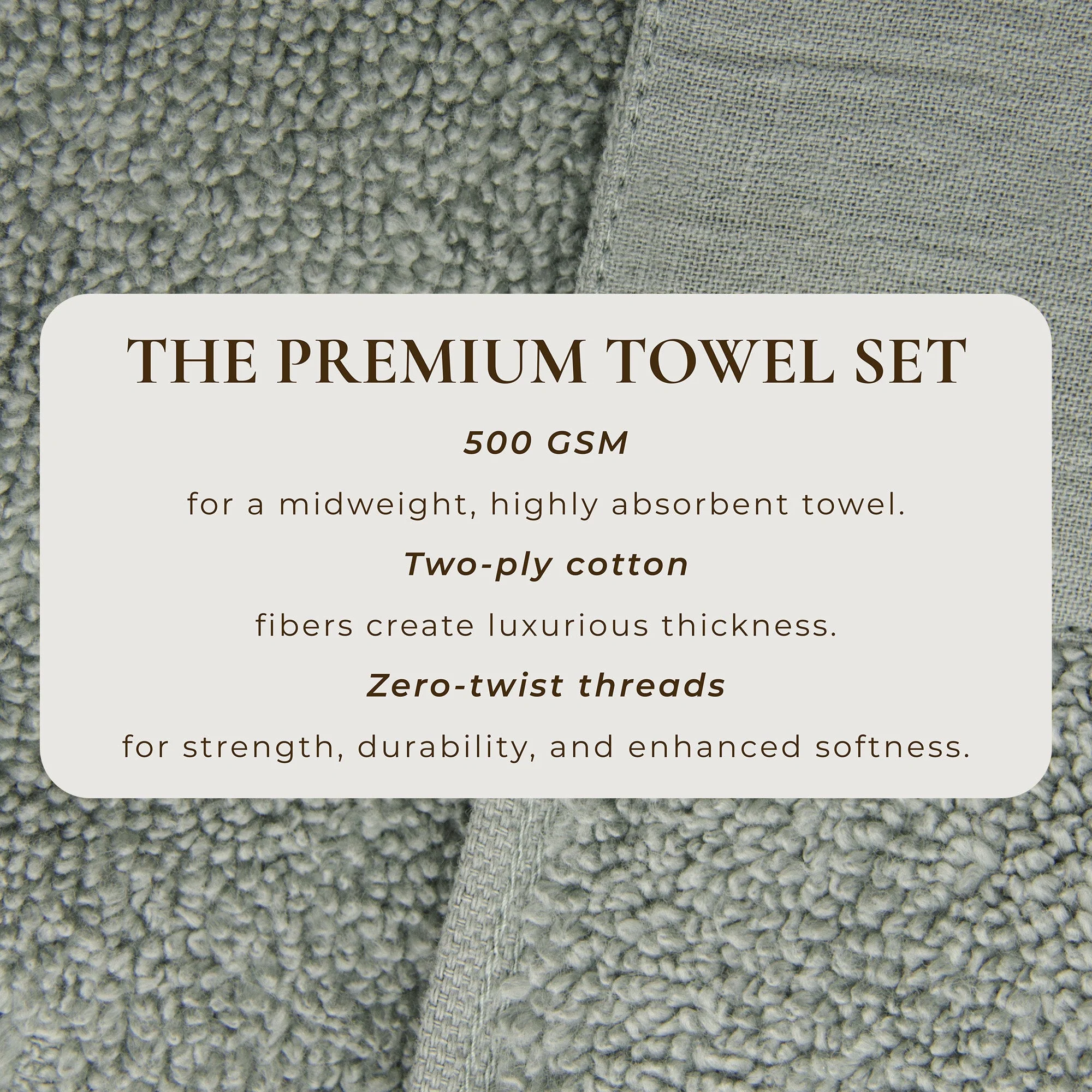 Cotton Linen-Like Border 6-Piece Towel Set - Priya Collection - Image 44