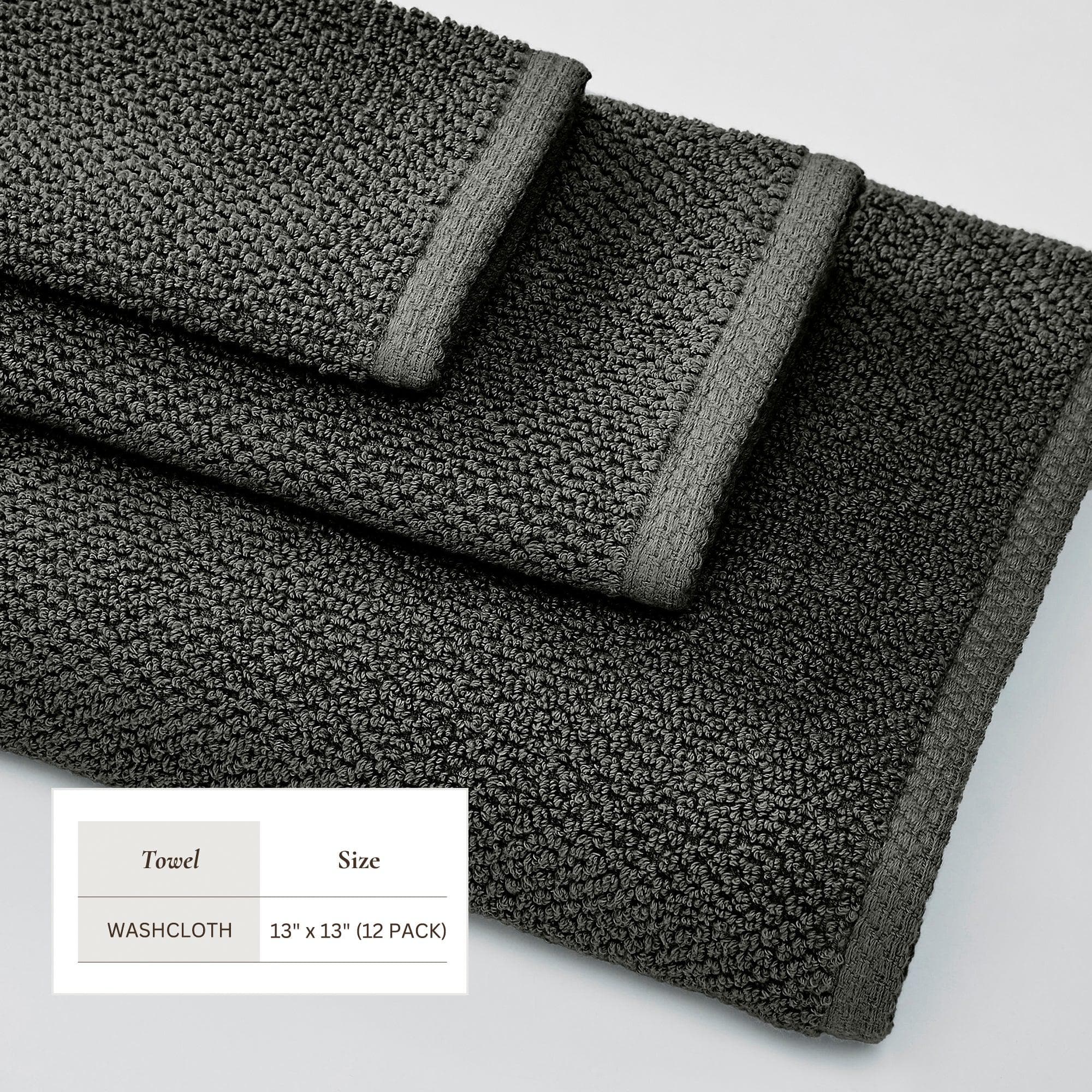 Cotton Textured Bath Towel Set - Acacia Collection - Image 180