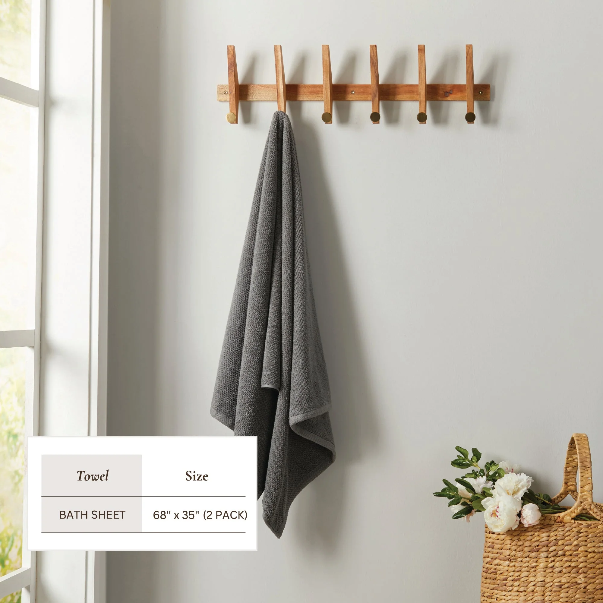 Cotton Textured Bath Towel Set - Acacia Collection - Image 193