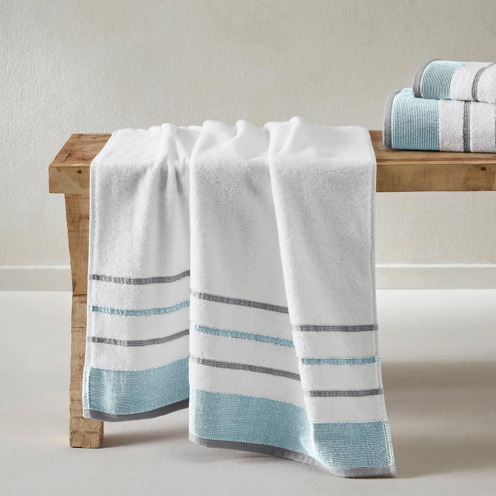 Decorative Cotton Stripe Bath Towel Set - Noelle Collection - Image 125