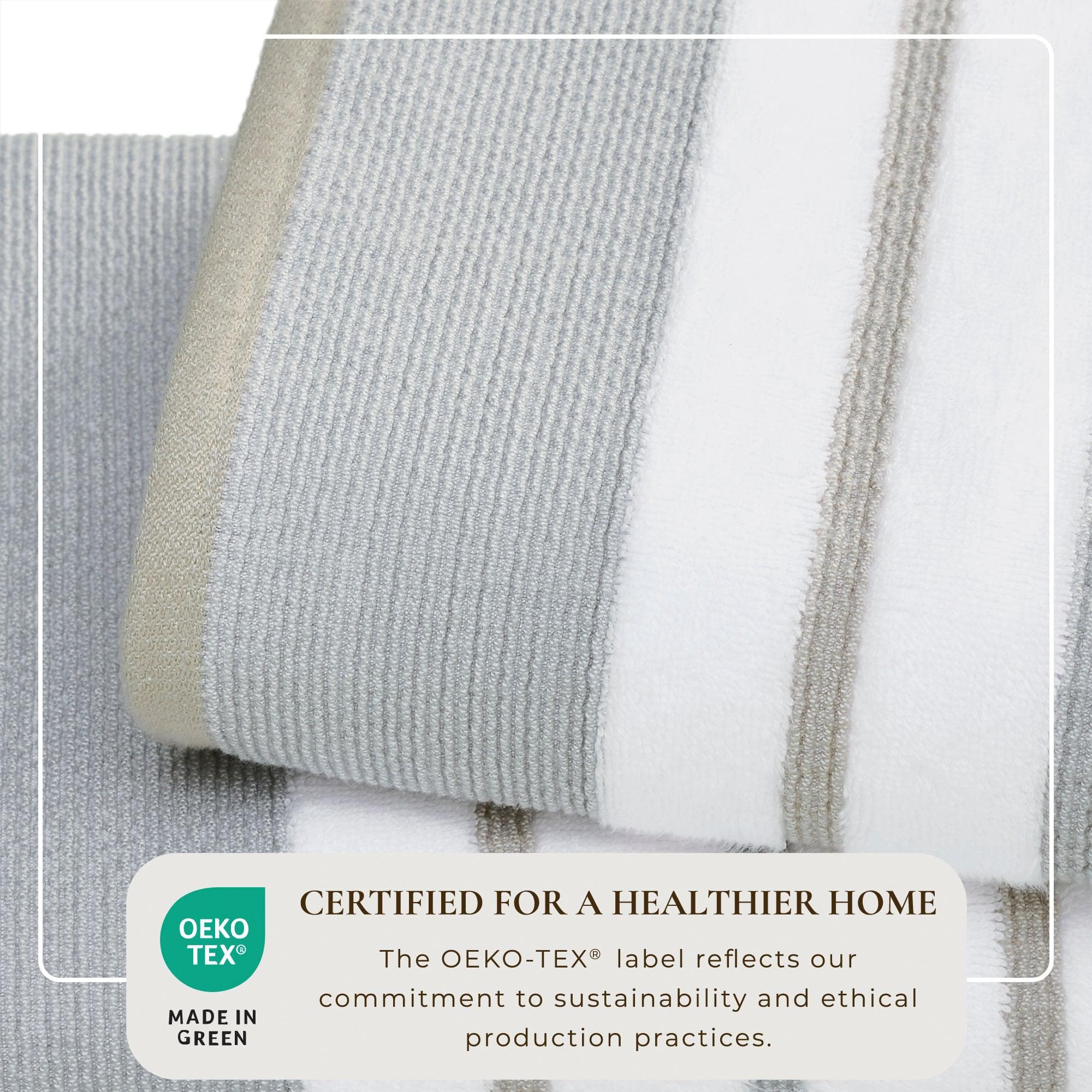 Decorative Cotton Stripe Bath Towel Set - Noelle Collection - Image 142