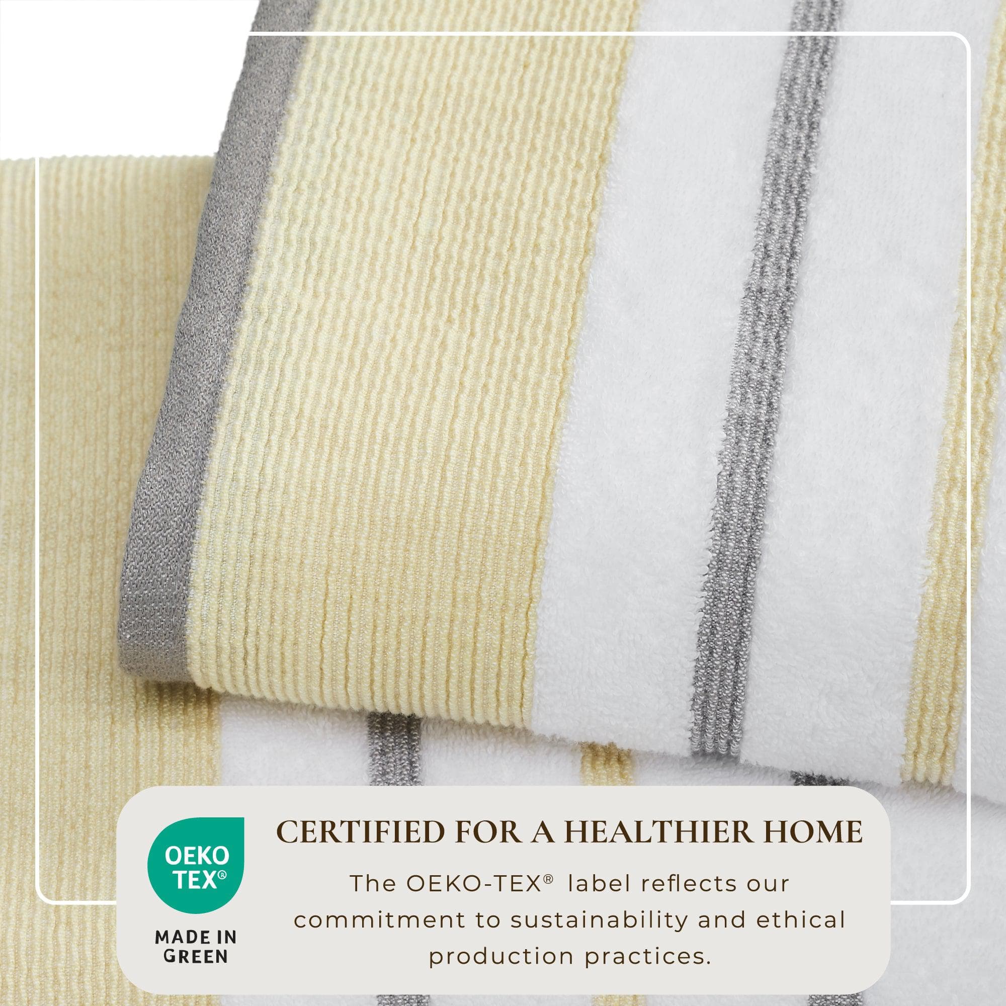 Decorative Cotton Stripe Bath Towel Set - Noelle Collection - Image 160