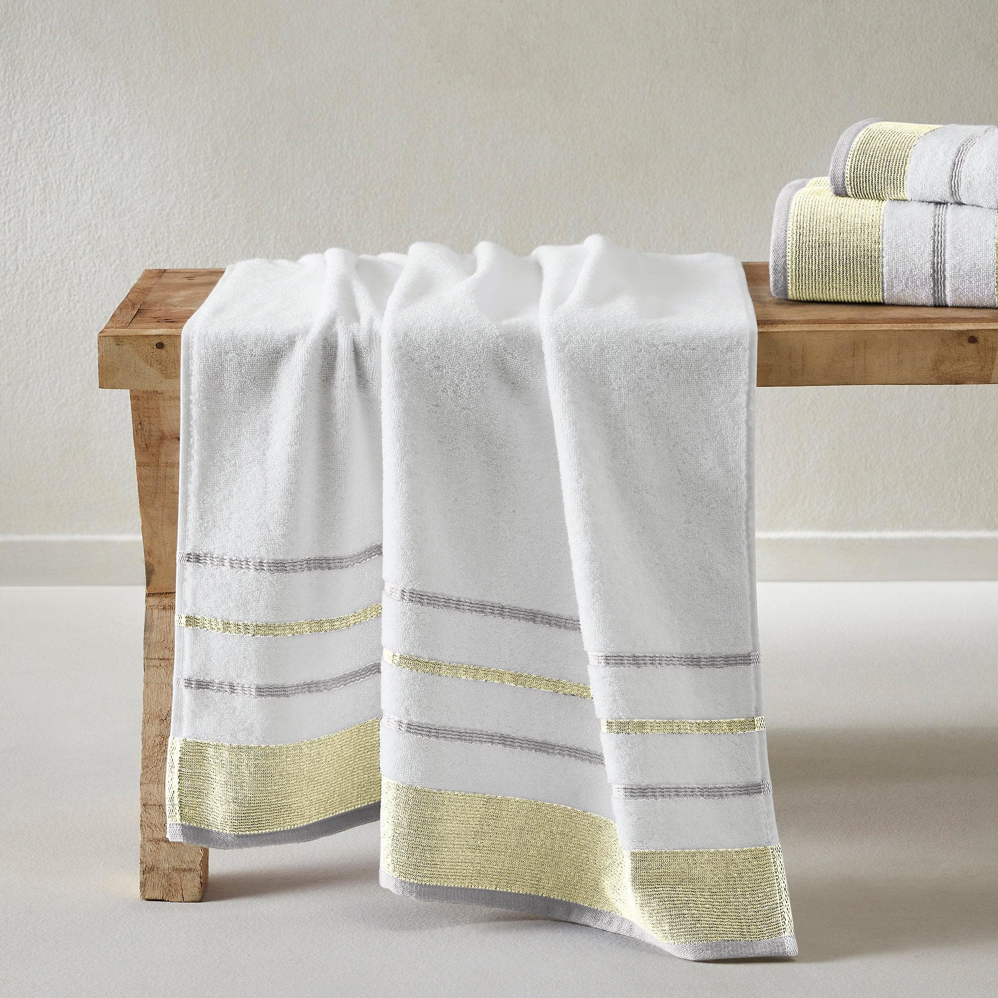 Decorative Cotton Stripe Bath Towel Set - Noelle Collection - Image 167