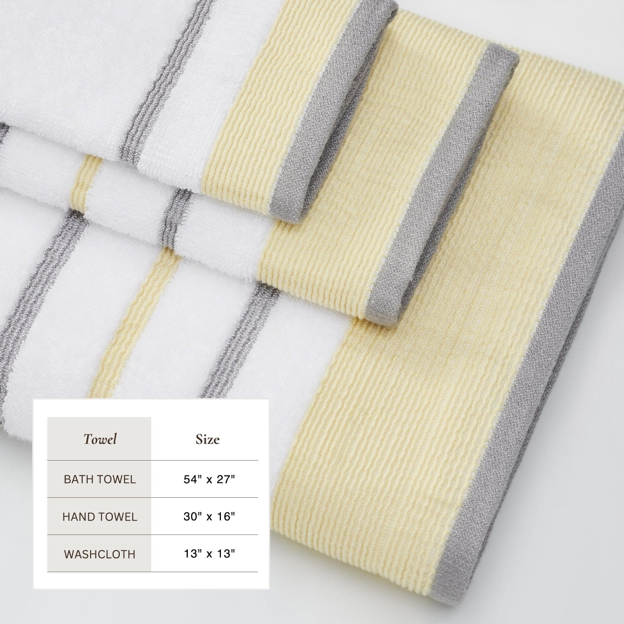 Decorative Cotton Stripe Bath Towel Set - Noelle Collection - Image 169