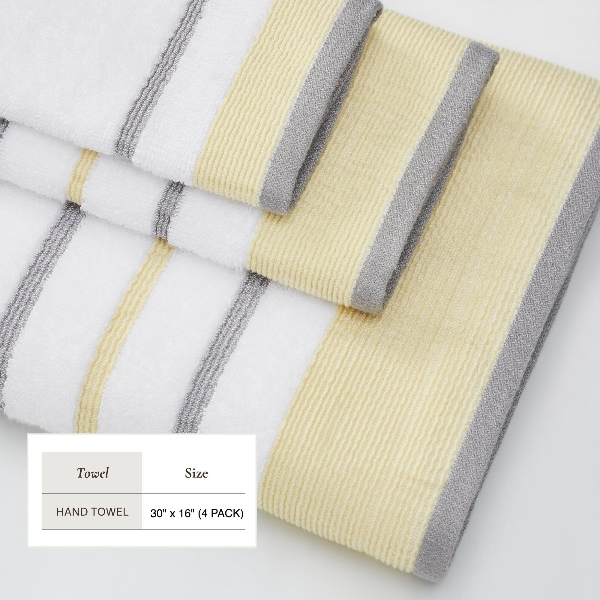 Decorative Cotton Stripe Bath Towel Set - Noelle Collection - Image 175