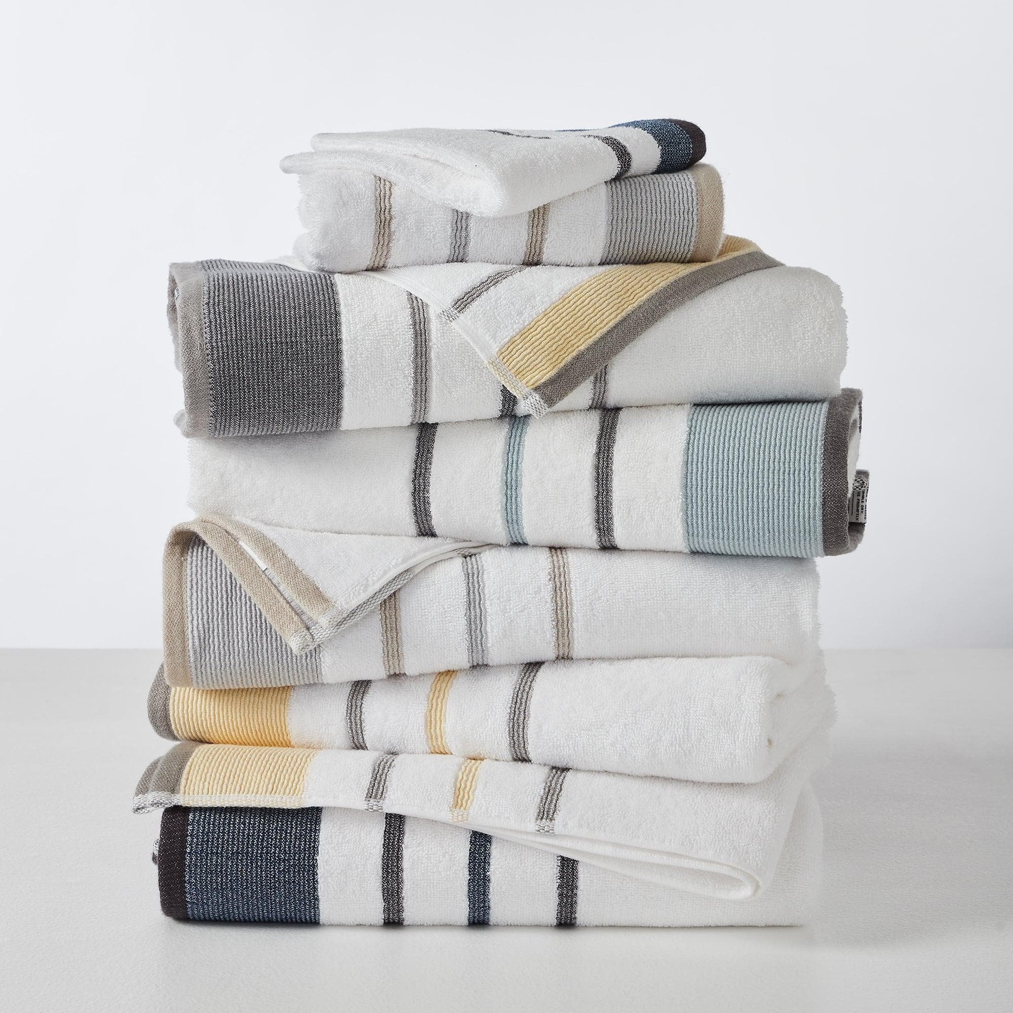 Decorative Cotton Stripe Bath Towel Set - Noelle Collection - Image 18