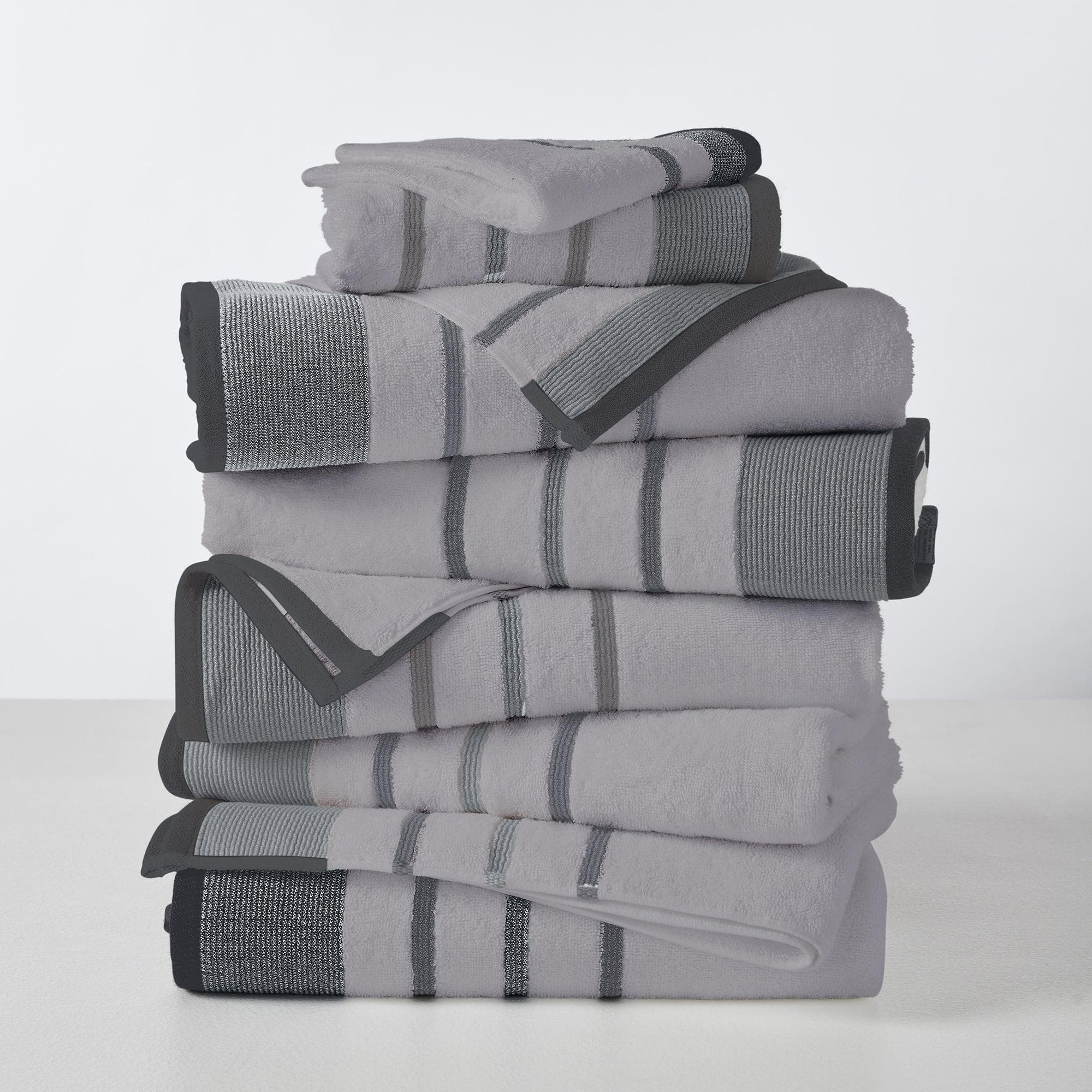 Decorative Cotton Stripe Bath Towel Set - Noelle Collection - Image 182