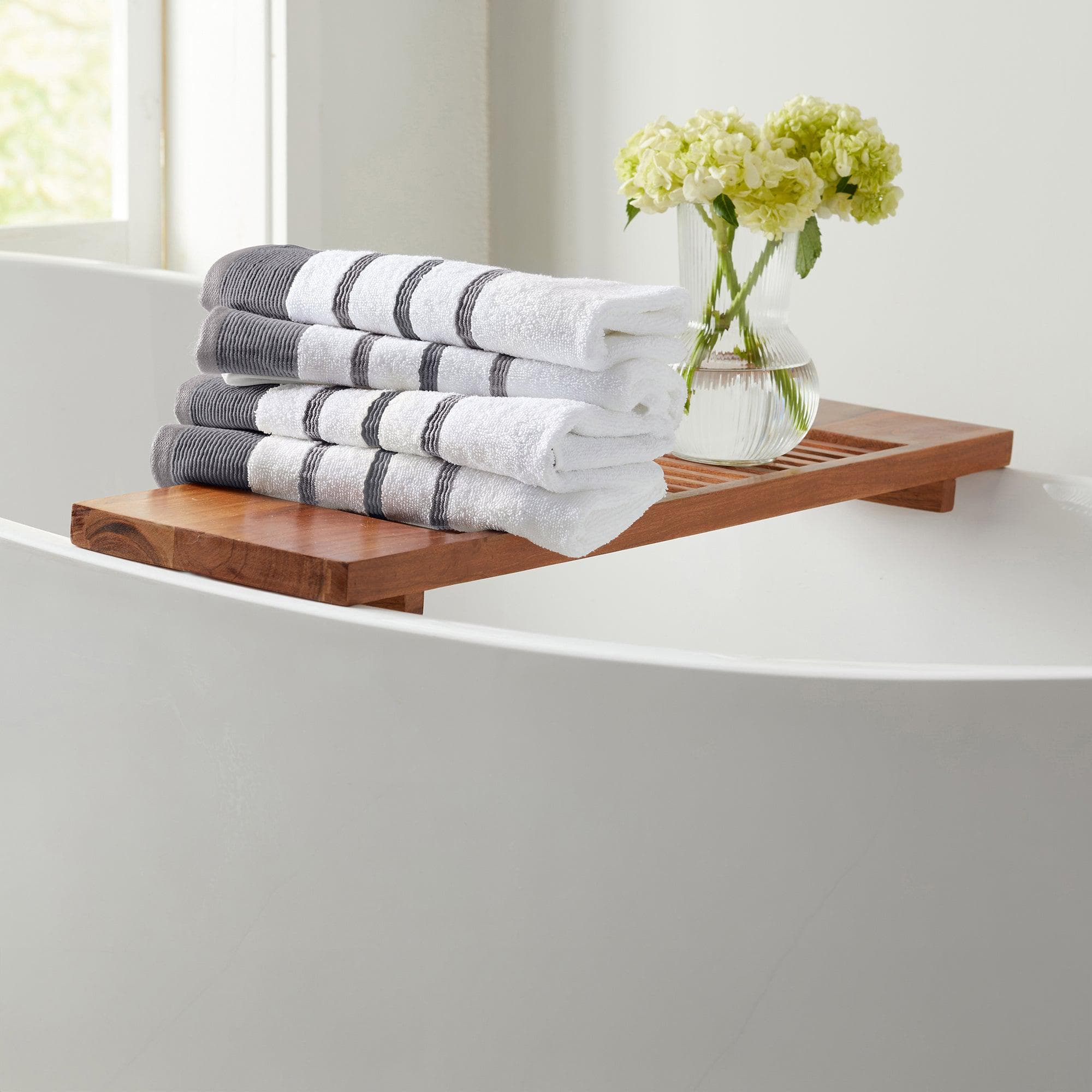 Decorative Cotton Stripe Bath Towel Set - Noelle Collection - Image 19