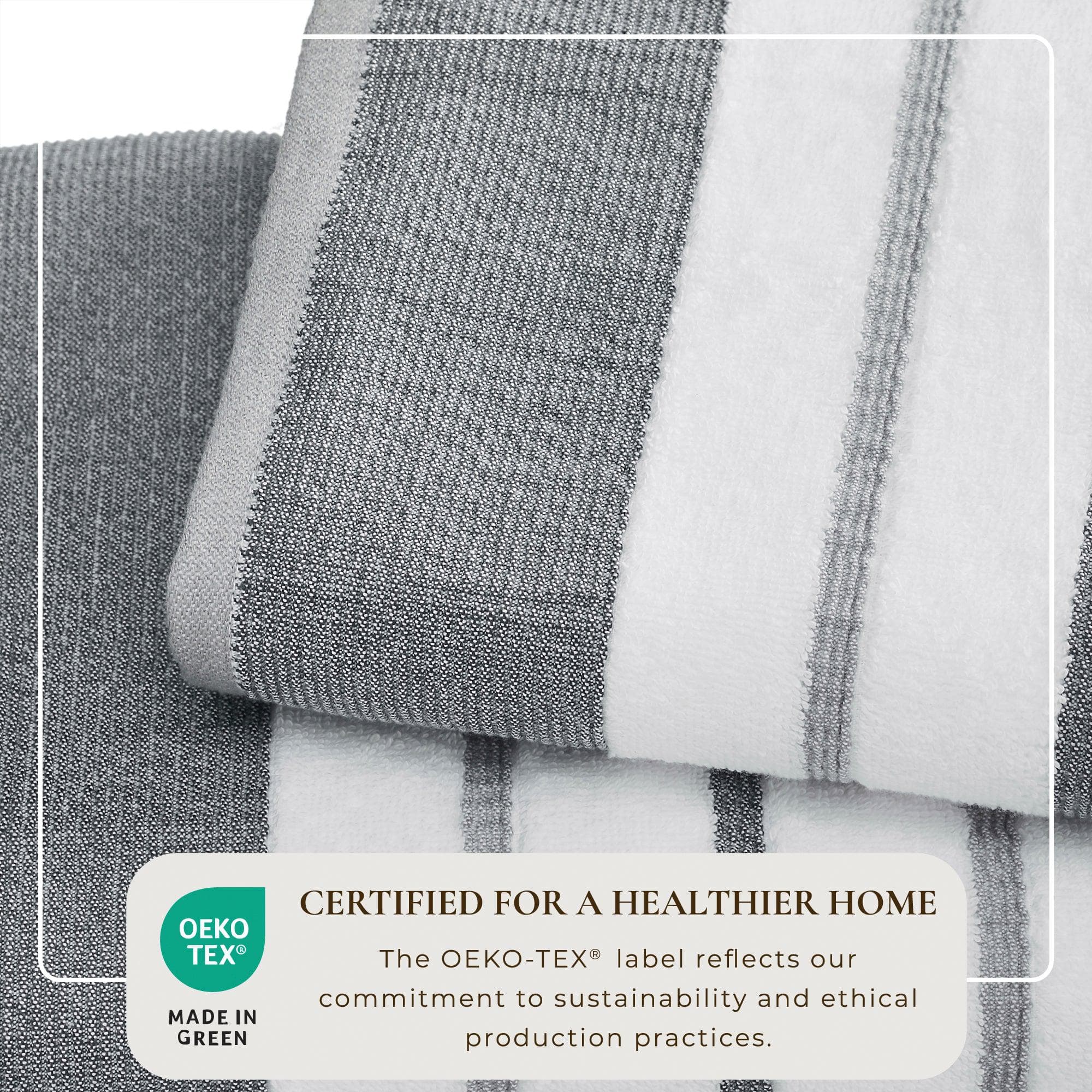 Decorative Cotton Stripe Bath Towel Set - Noelle Collection - Image 20