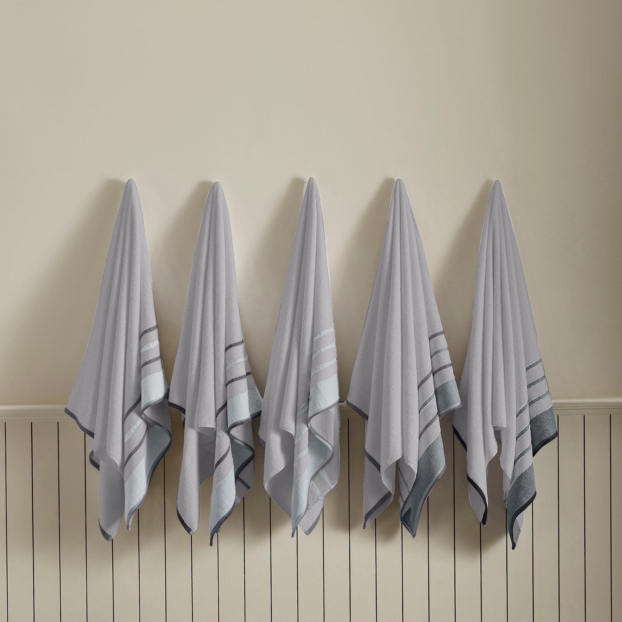Decorative Cotton Stripe Bath Towel Set - Noelle Collection - Image 200