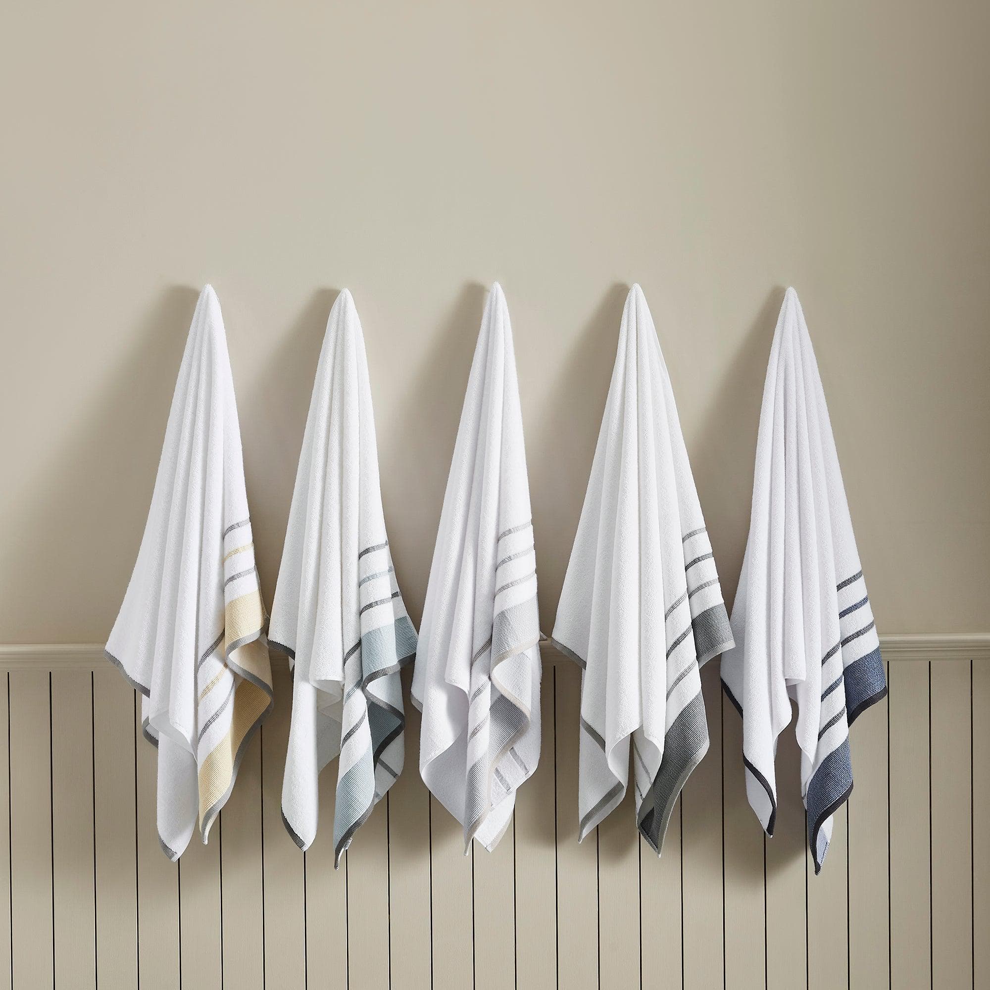 Decorative Cotton Stripe Bath Towel Set - Noelle Collection - Image 206