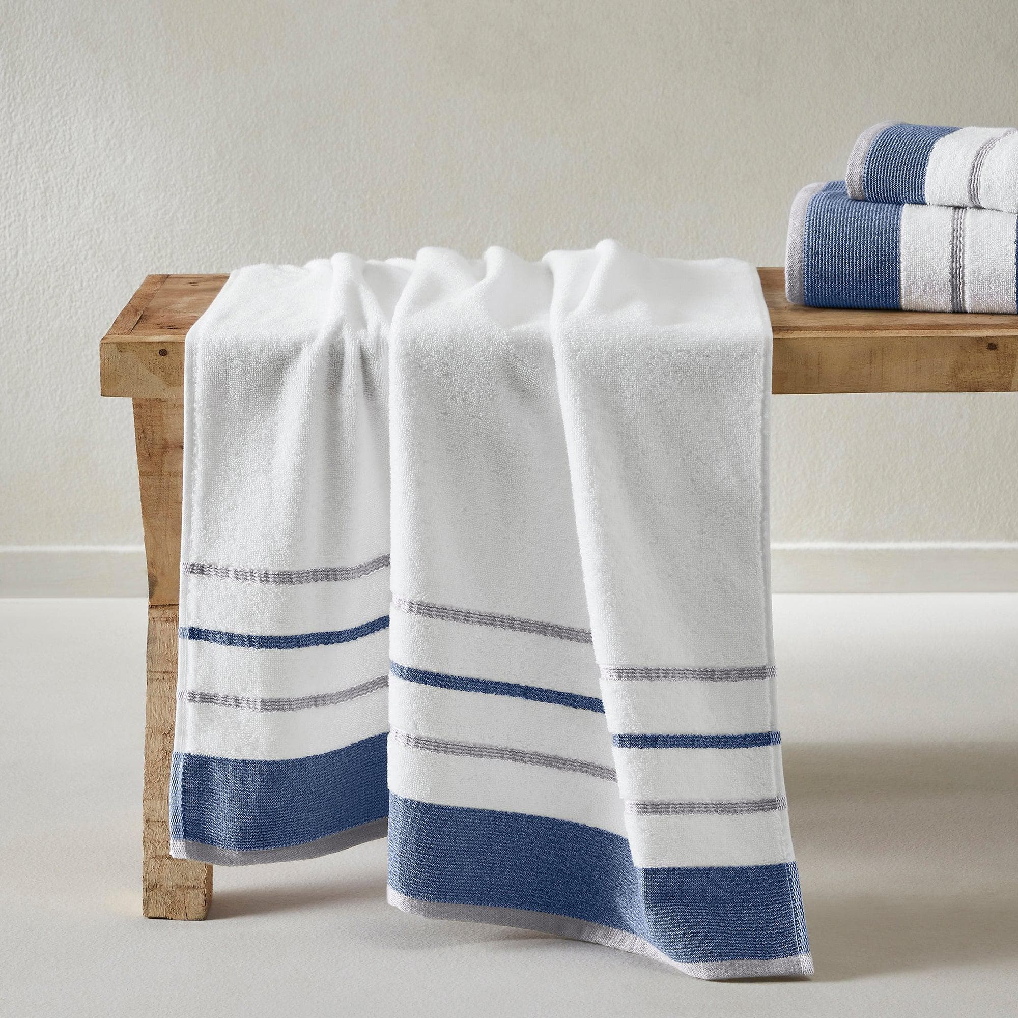 Decorative Cotton Stripe Bath Towel Set - Noelle Collection - Image 221