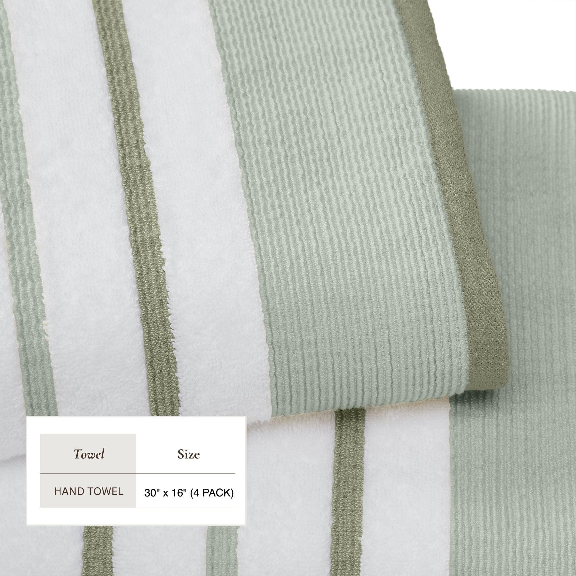 Decorative Cotton Stripe Bath Towel Set - Noelle Collection - Image 47