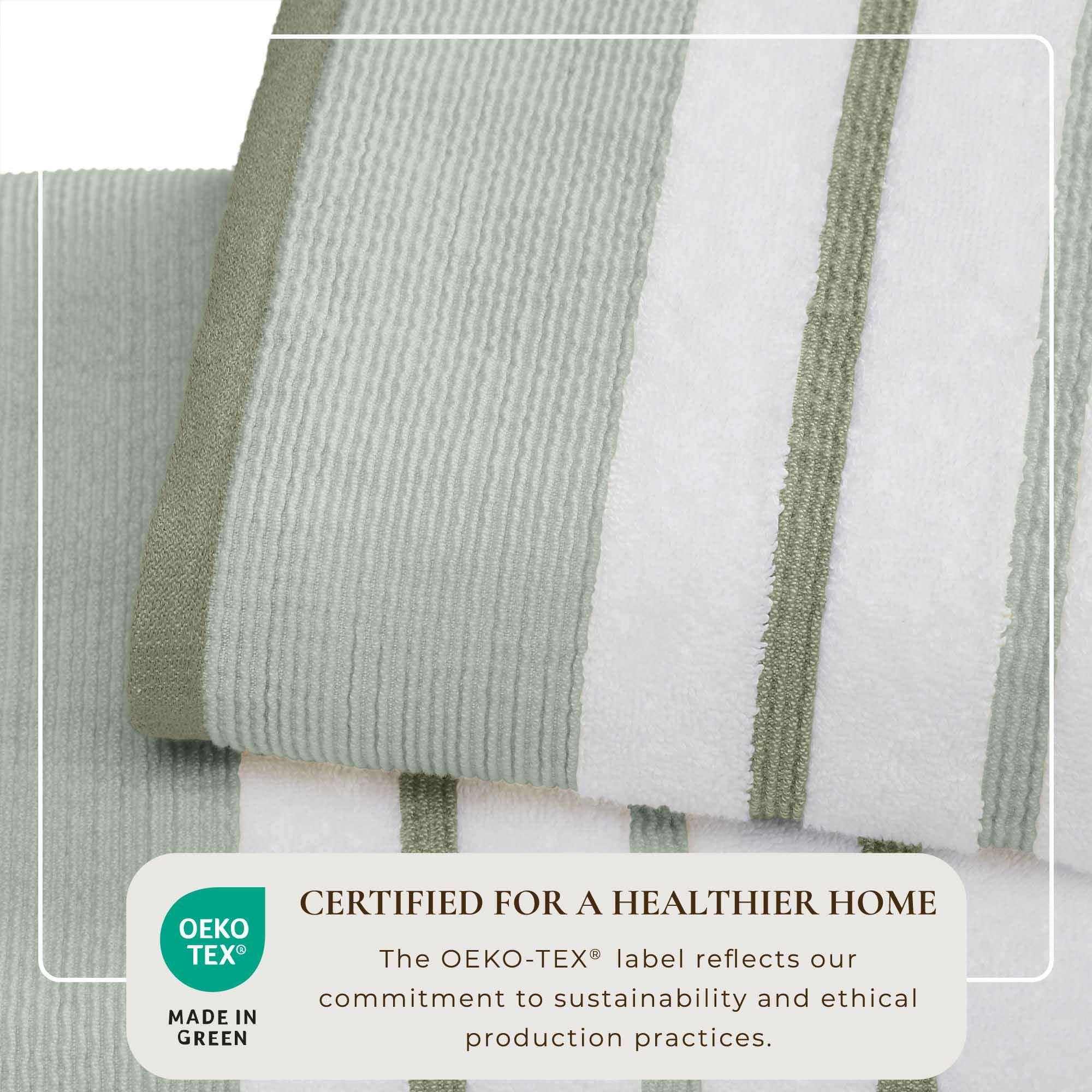 Decorative Cotton Stripe Bath Towel Set - Noelle Collection - Image 56